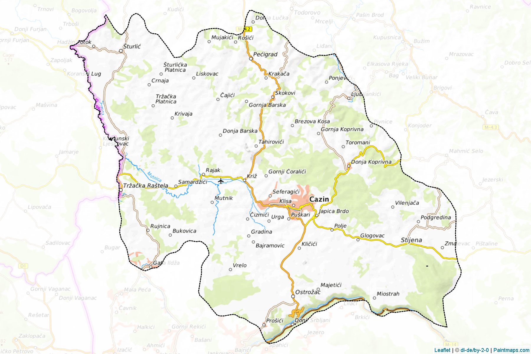 Muestras de recorte de mapas Cazin (Una-Sana)-1