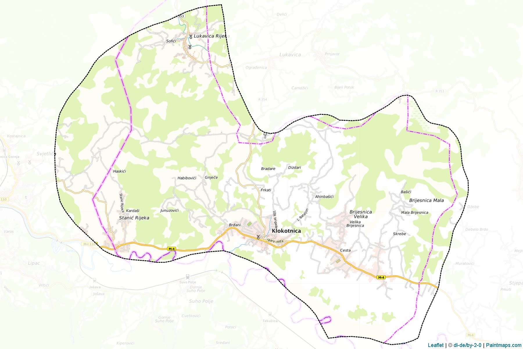 Doboj - Istok (Tuzla Kantonu) Haritası Örnekleri-1