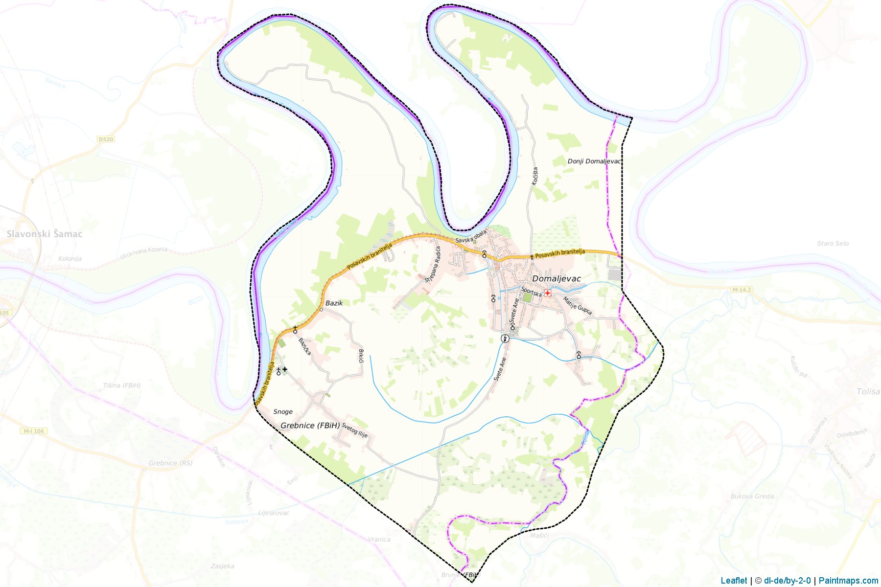 Domaljevac - Samac (Posavina) Map Cropping Samples-1