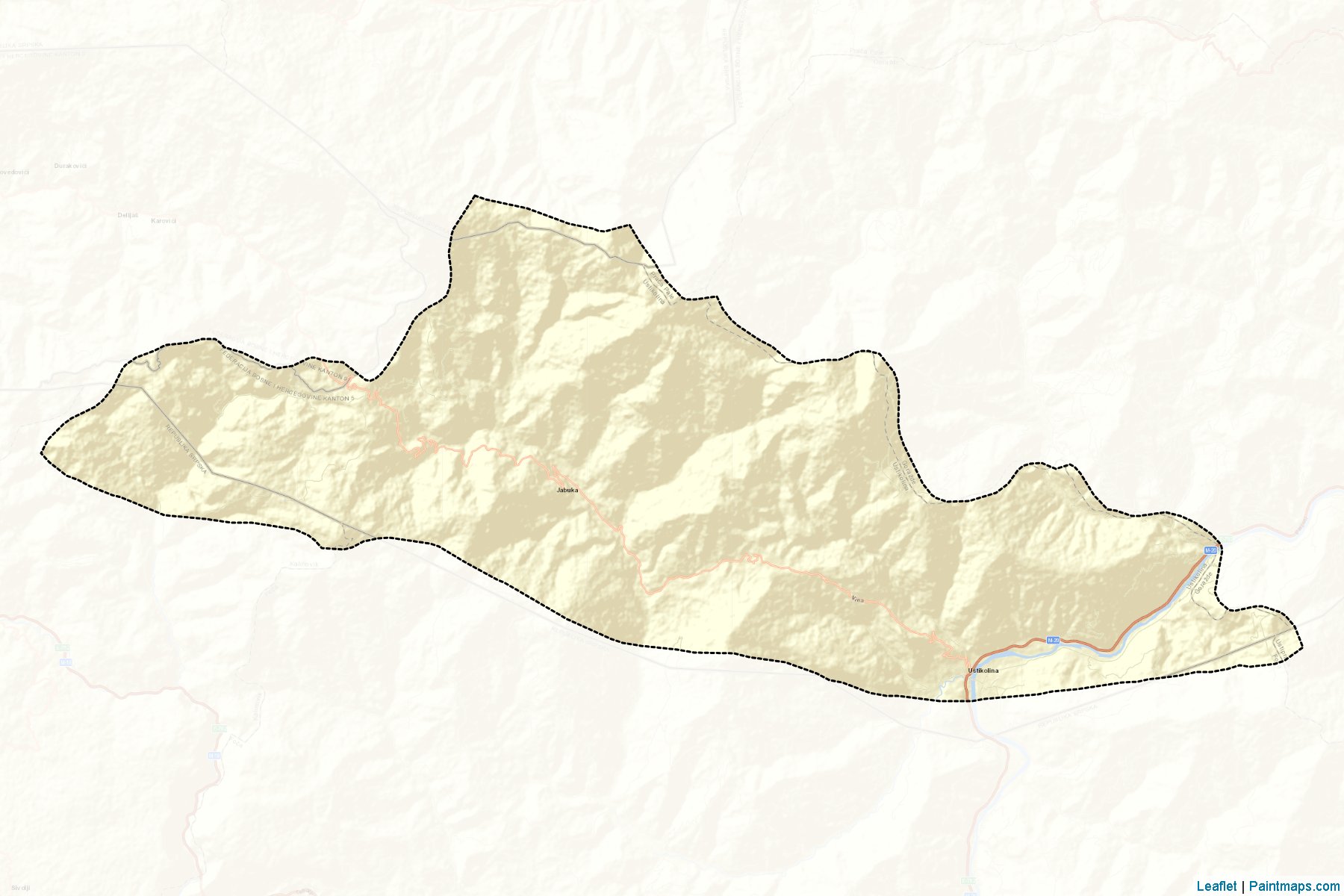 Muestras de recorte de mapas Foca (Bosnian Podrinje)-2