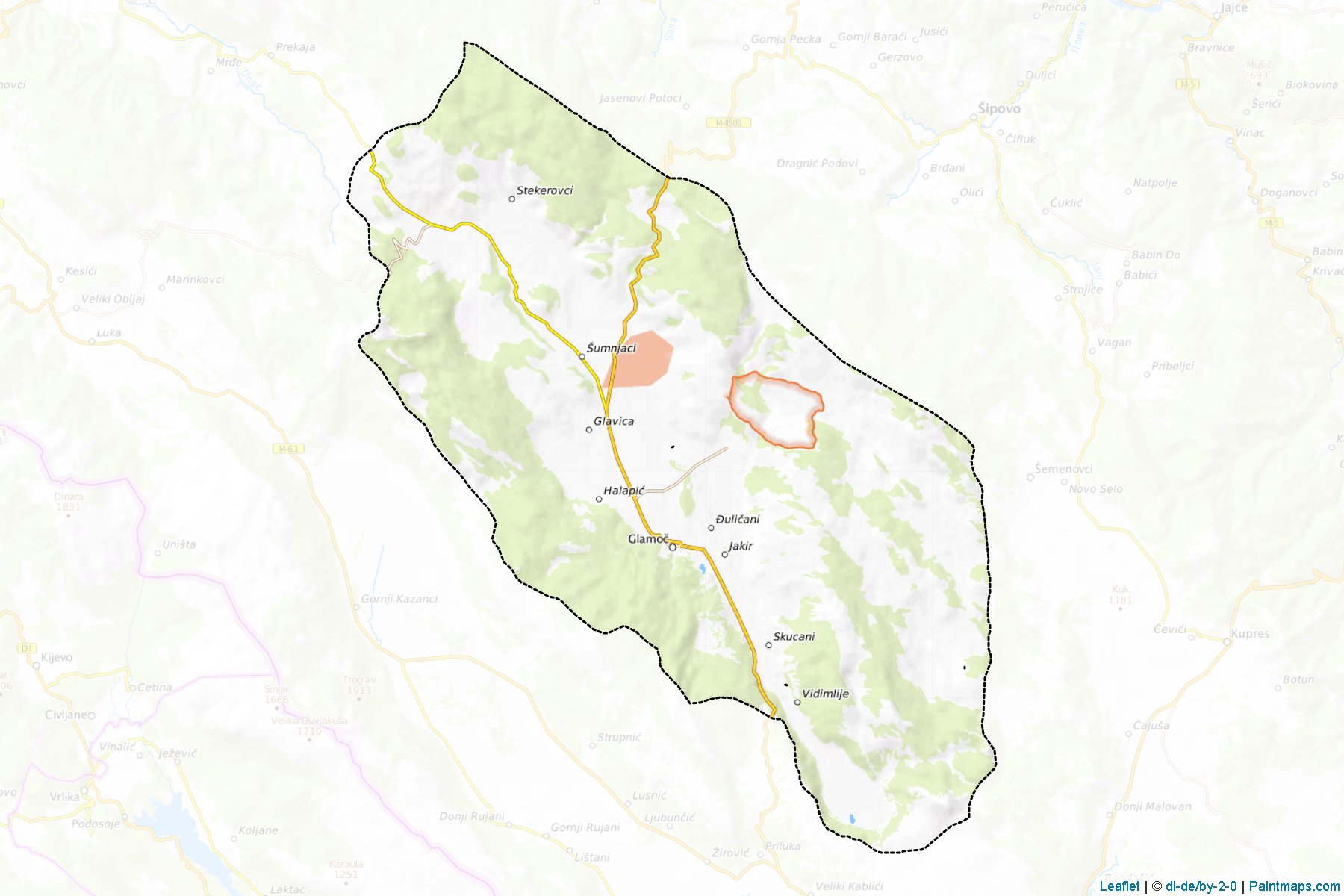 Glamoc (West Bosnia) Map Cropping Samples-1