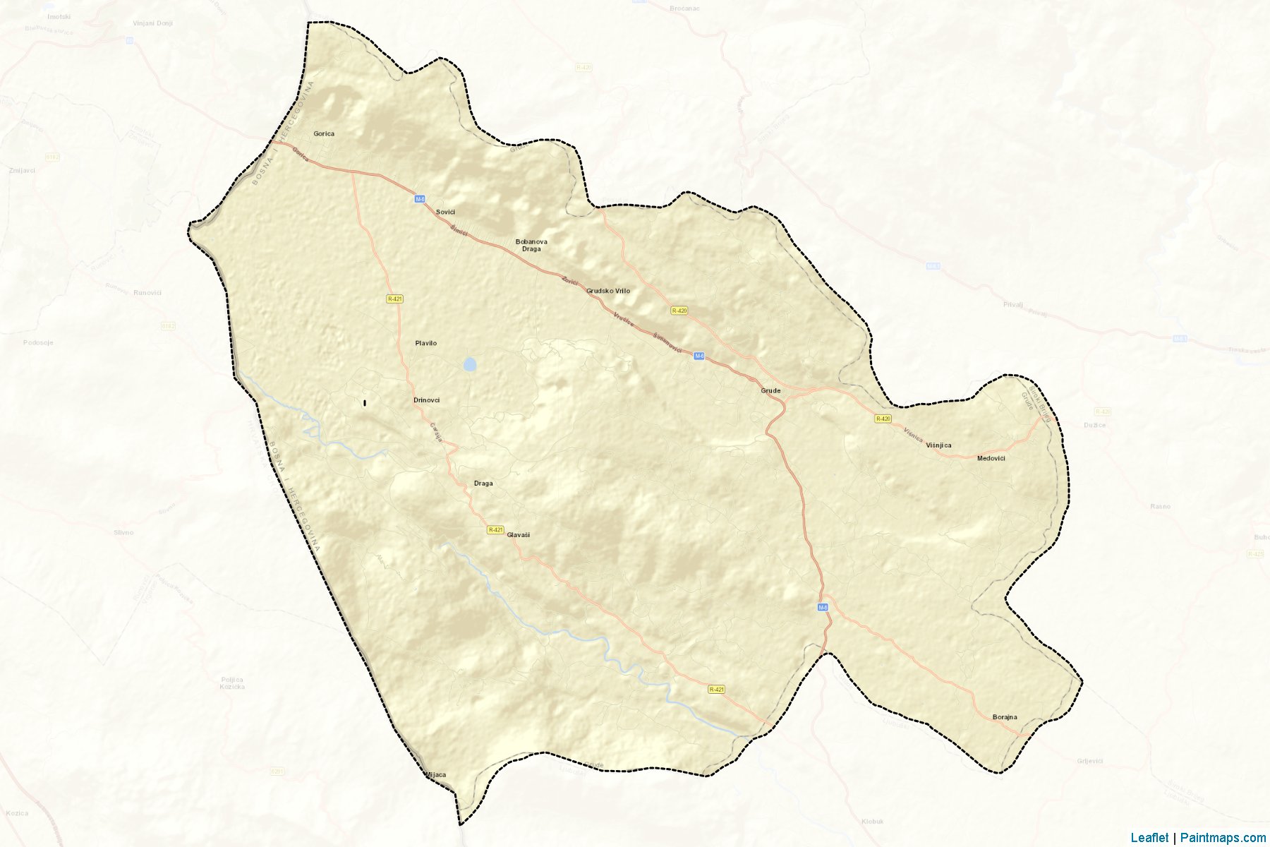 Grude (Batı Hersek Kantonu) Haritası Örnekleri-2