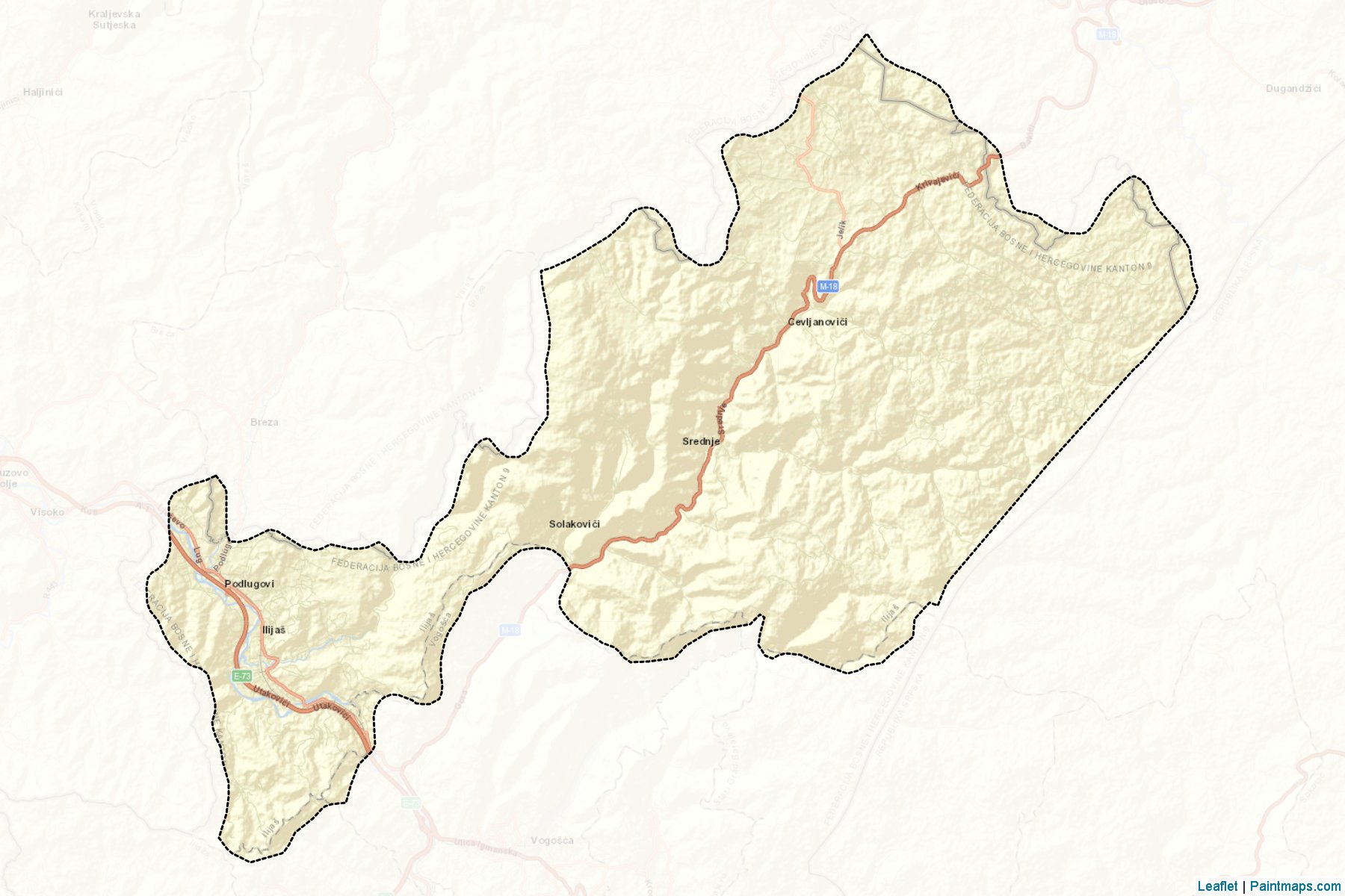 Muestras de recorte de mapas Ilijas (Sarajevo)-2