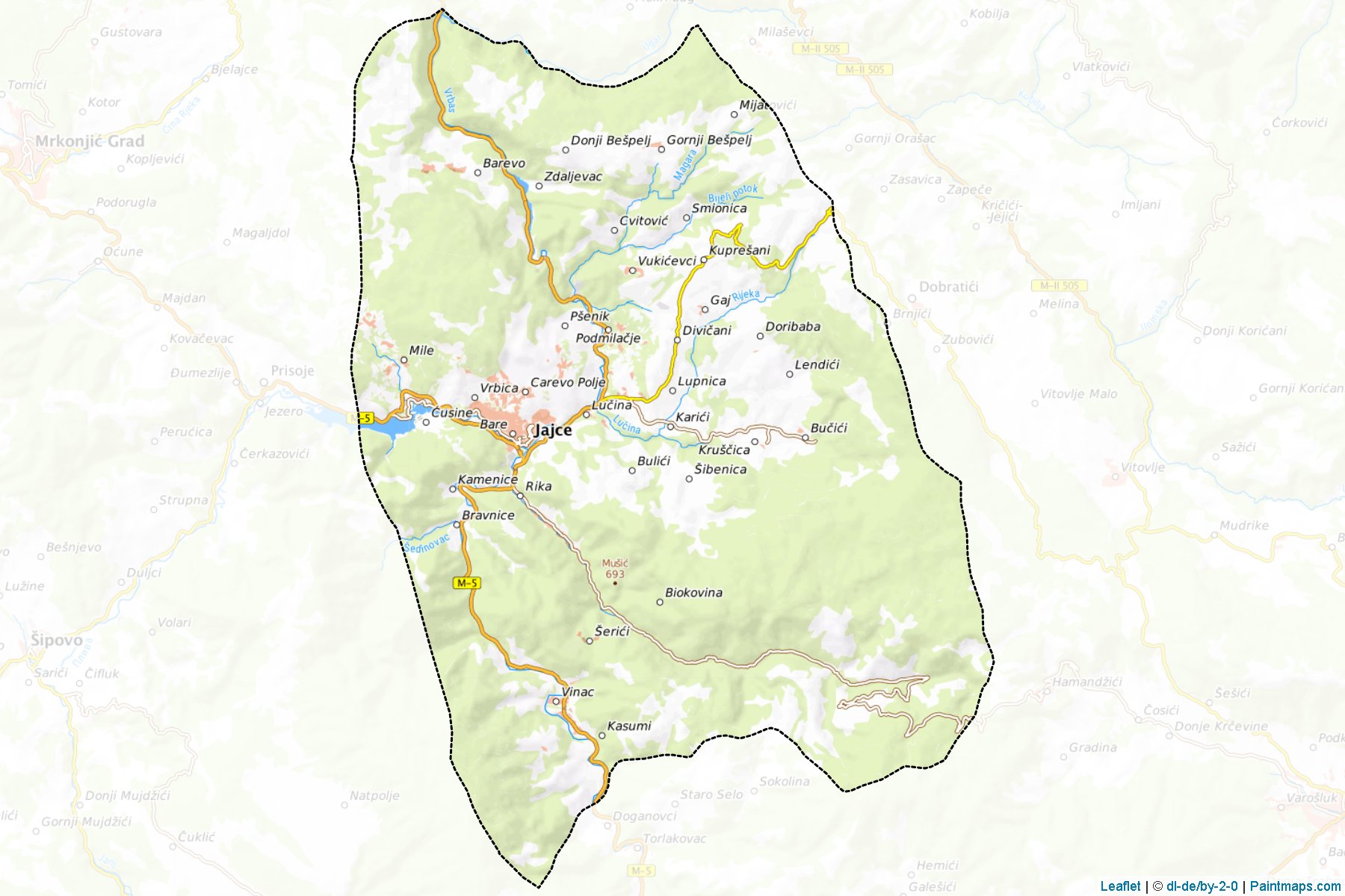 Jajce (Central Bosnia) Map Cropping Samples-1