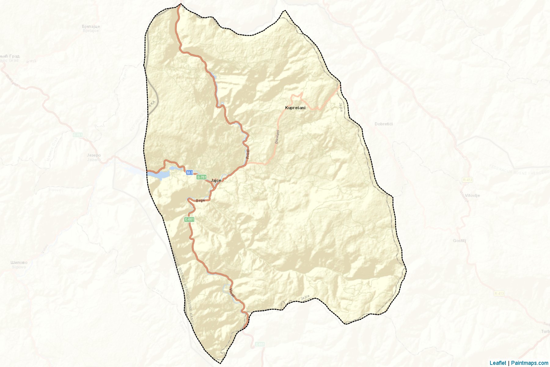 Jajce (Central Bosnia) Map Cropping Samples-2