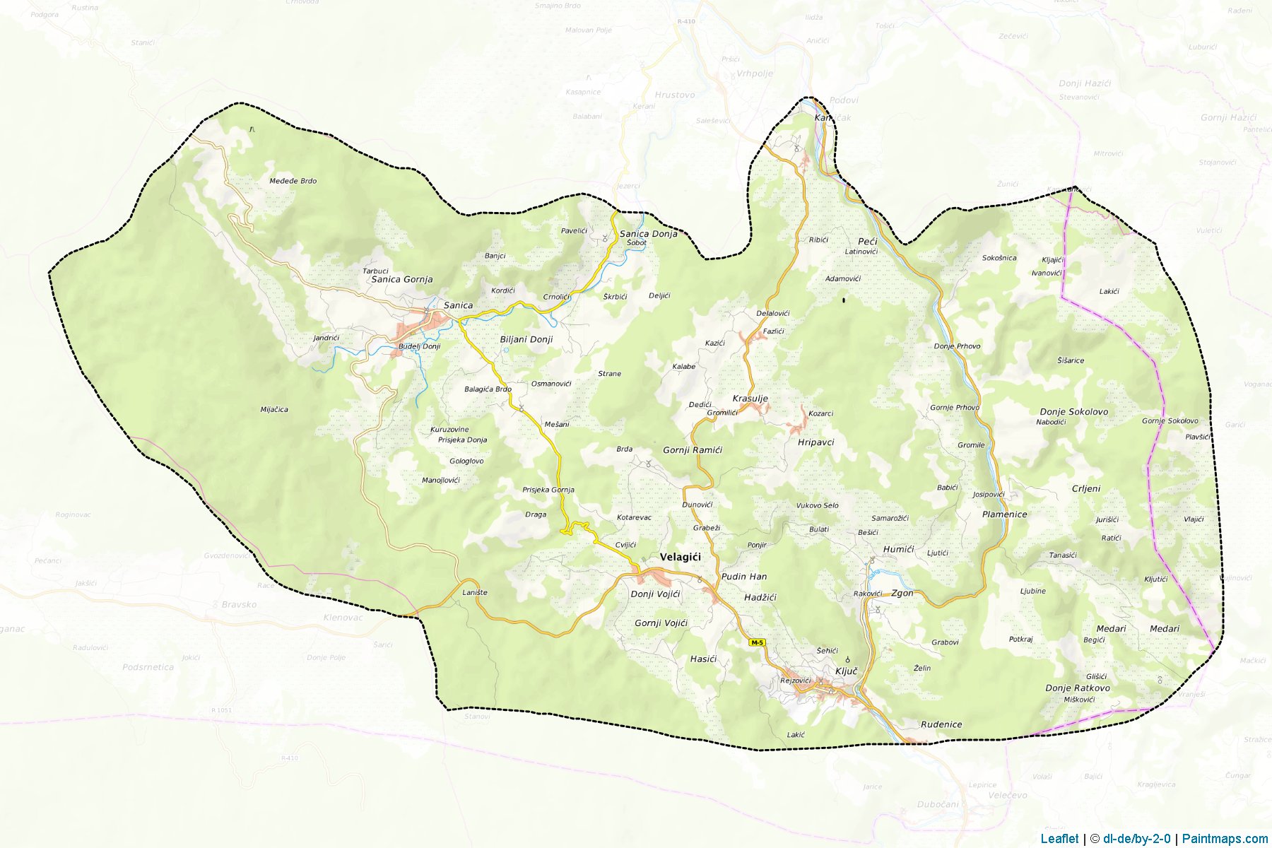 Kljuc (Una-Sana Kantonu) Haritası Örnekleri-1