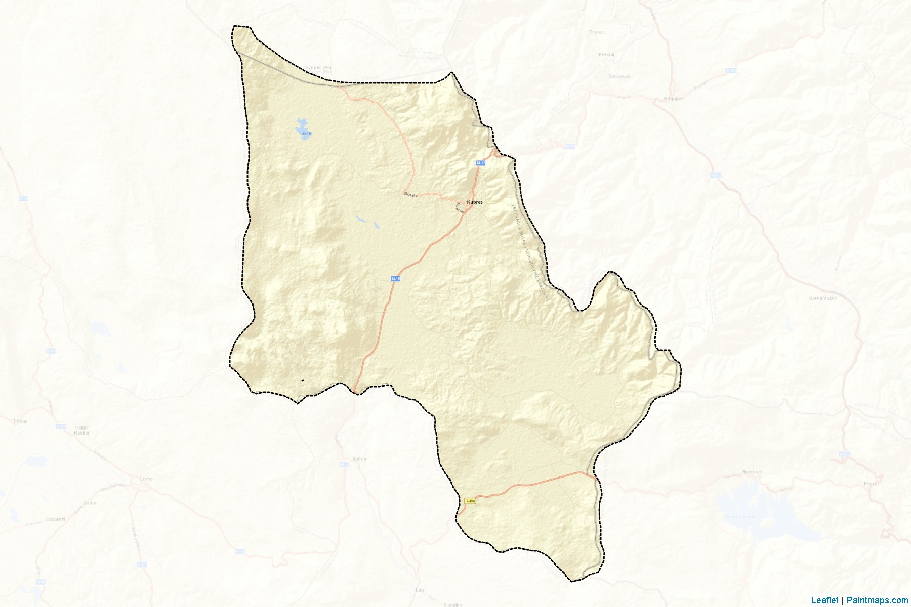 Kupres (West Bosnia) Map Cropping Samples-2