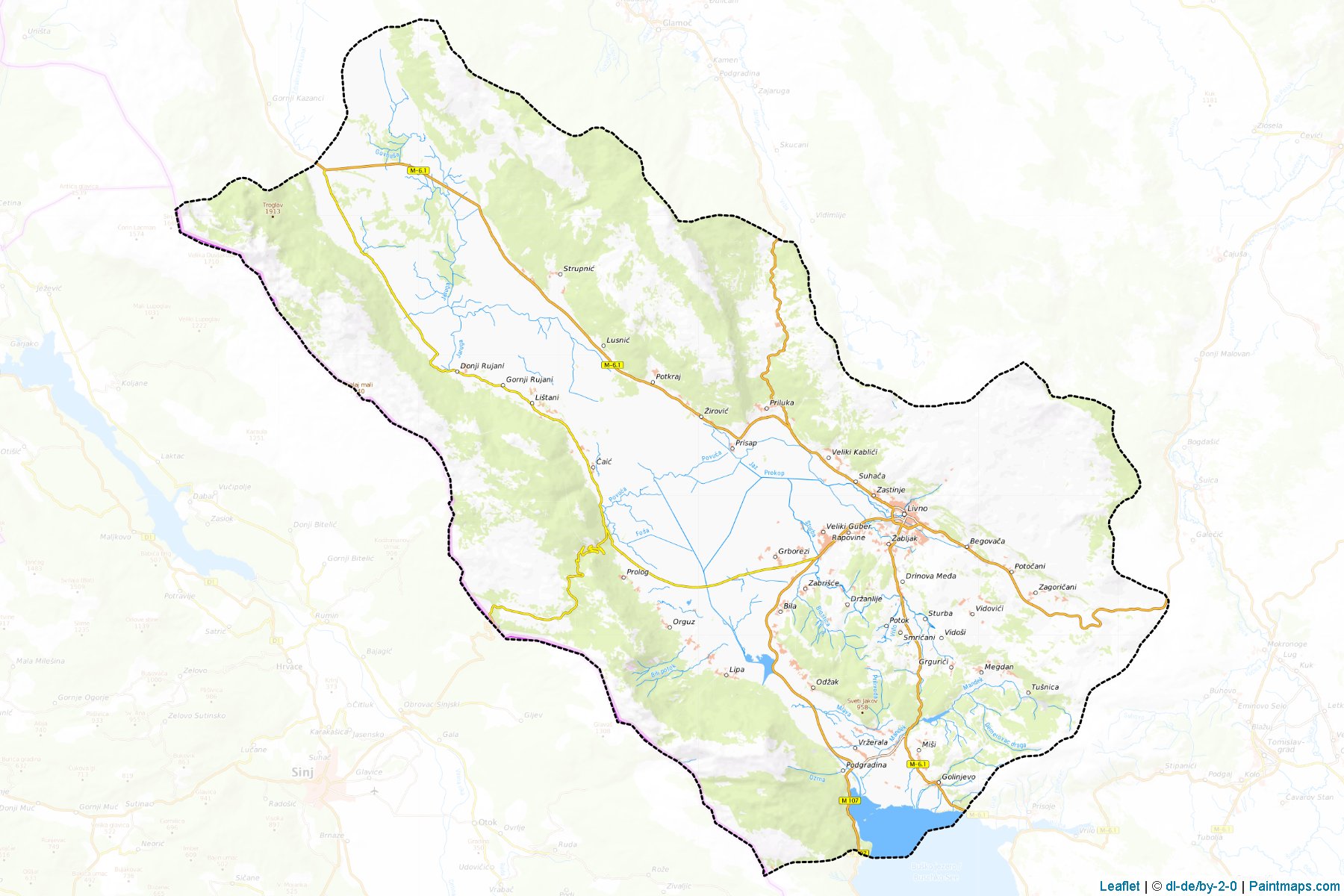 Muestras de recorte de mapas Livno (West Bosnia)-1