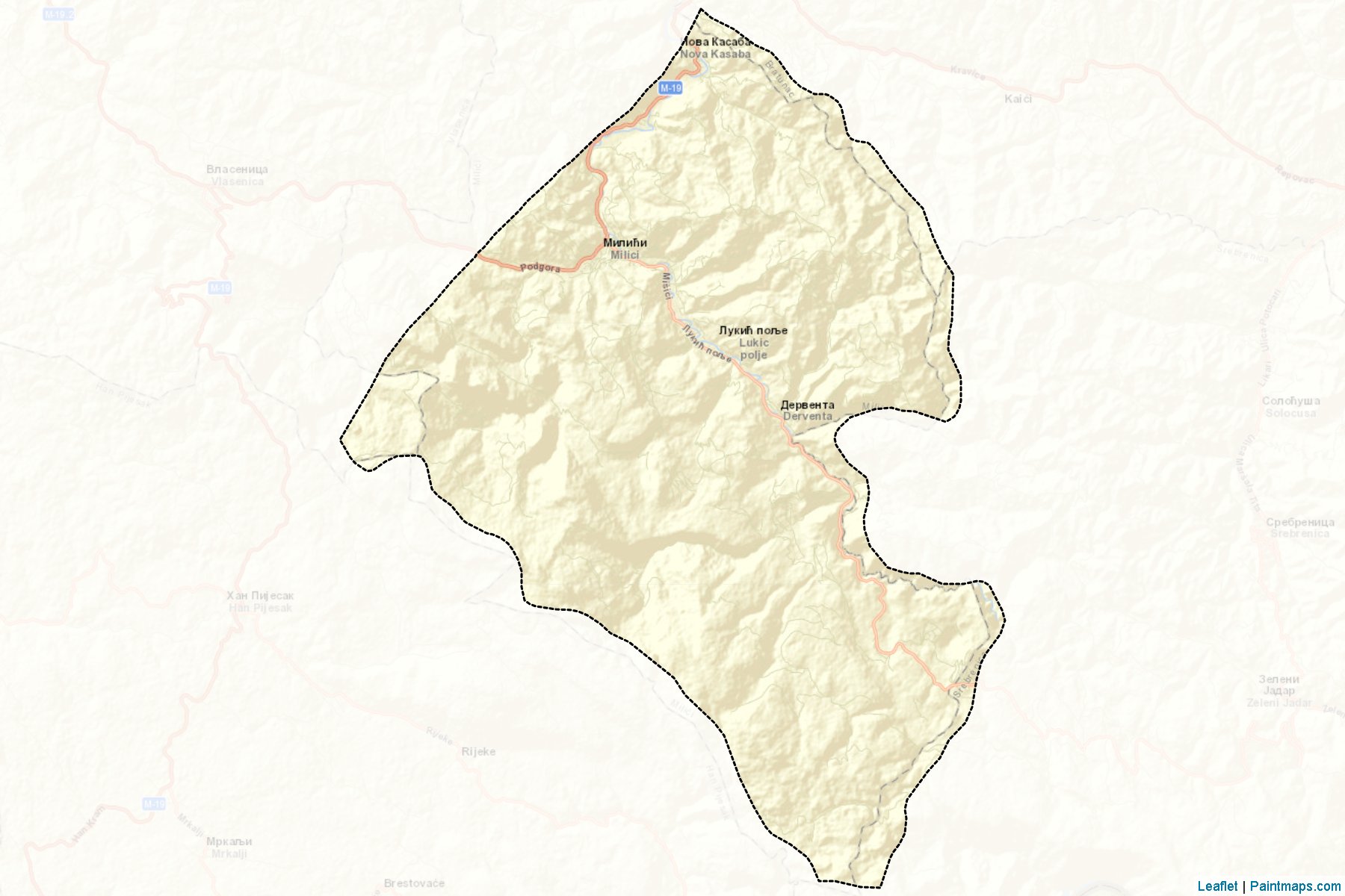 Milici (Republic of Srpska) Map Cropping Samples-2