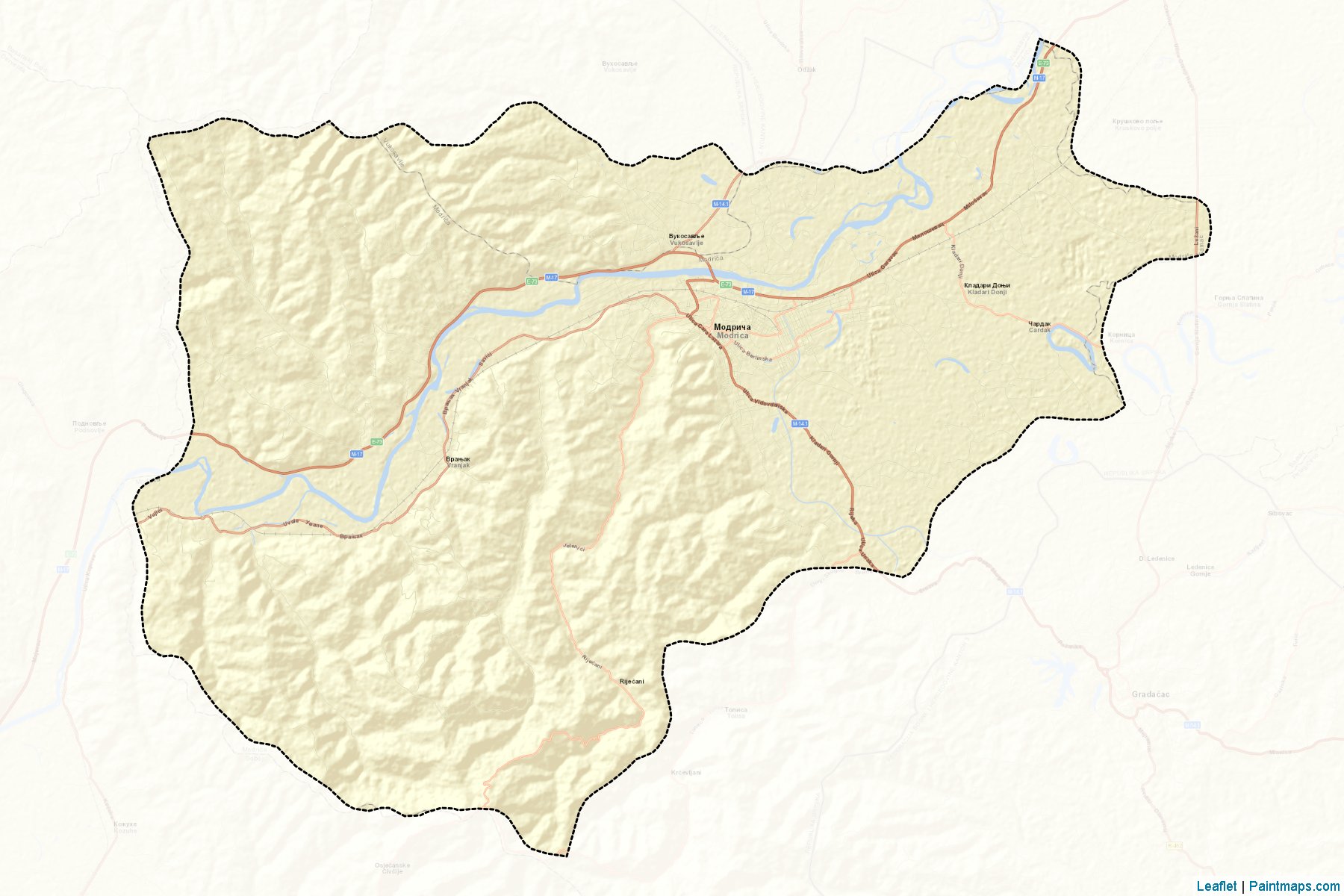 Modrica (Republic of Srpska) Haritası Örnekleri-2