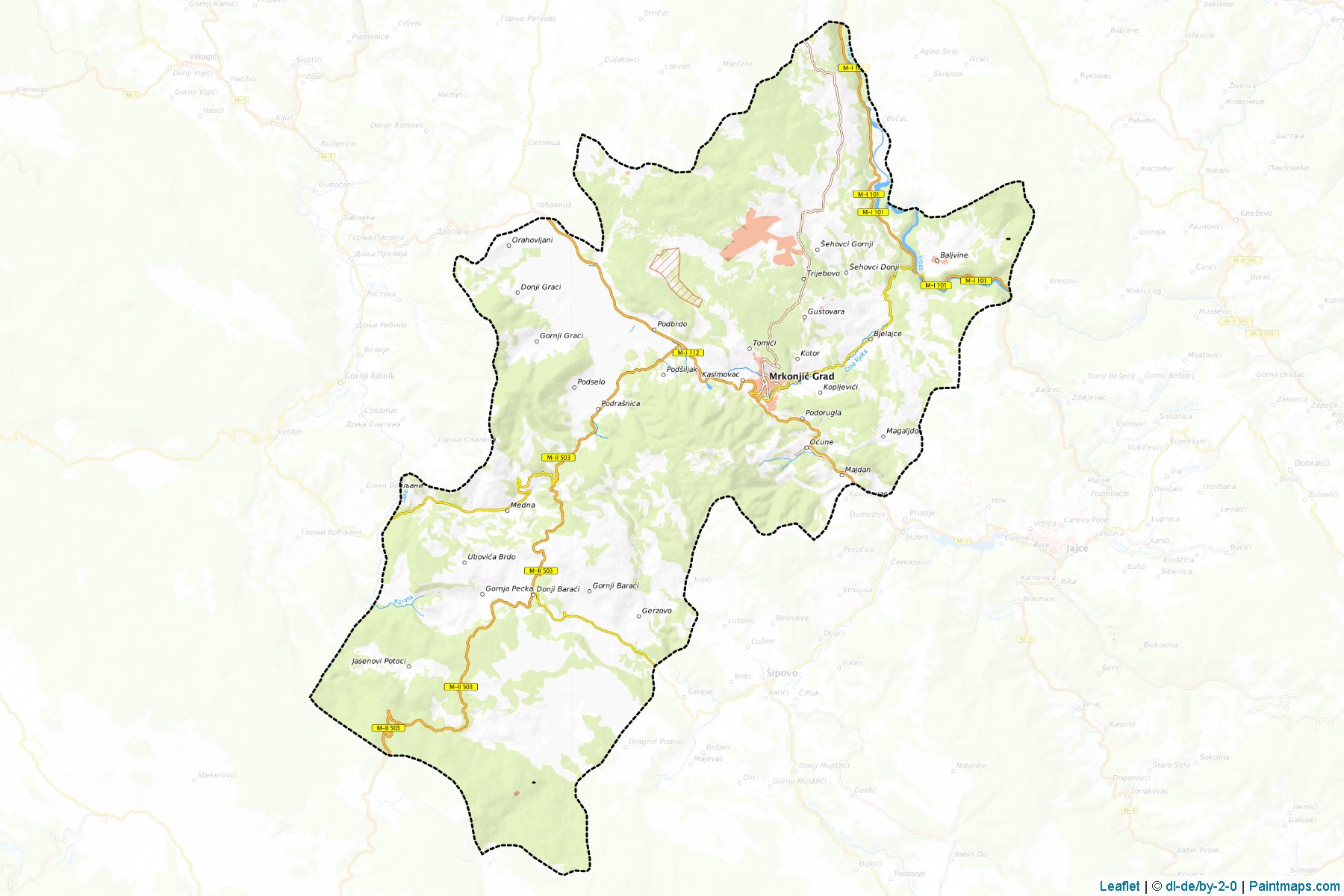 Mrkonjic Grad (Republic of Srpska) Haritası Örnekleri-1