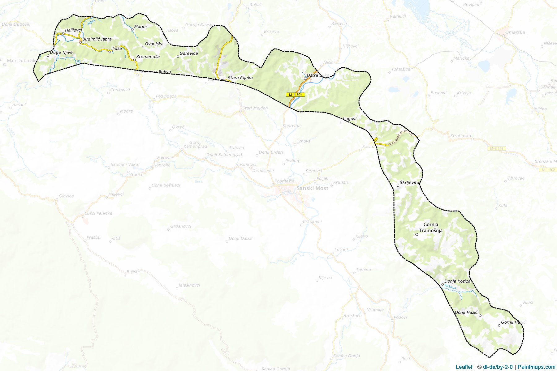 Sanski Most (Republic of Srpska) Map Cropping Samples-1