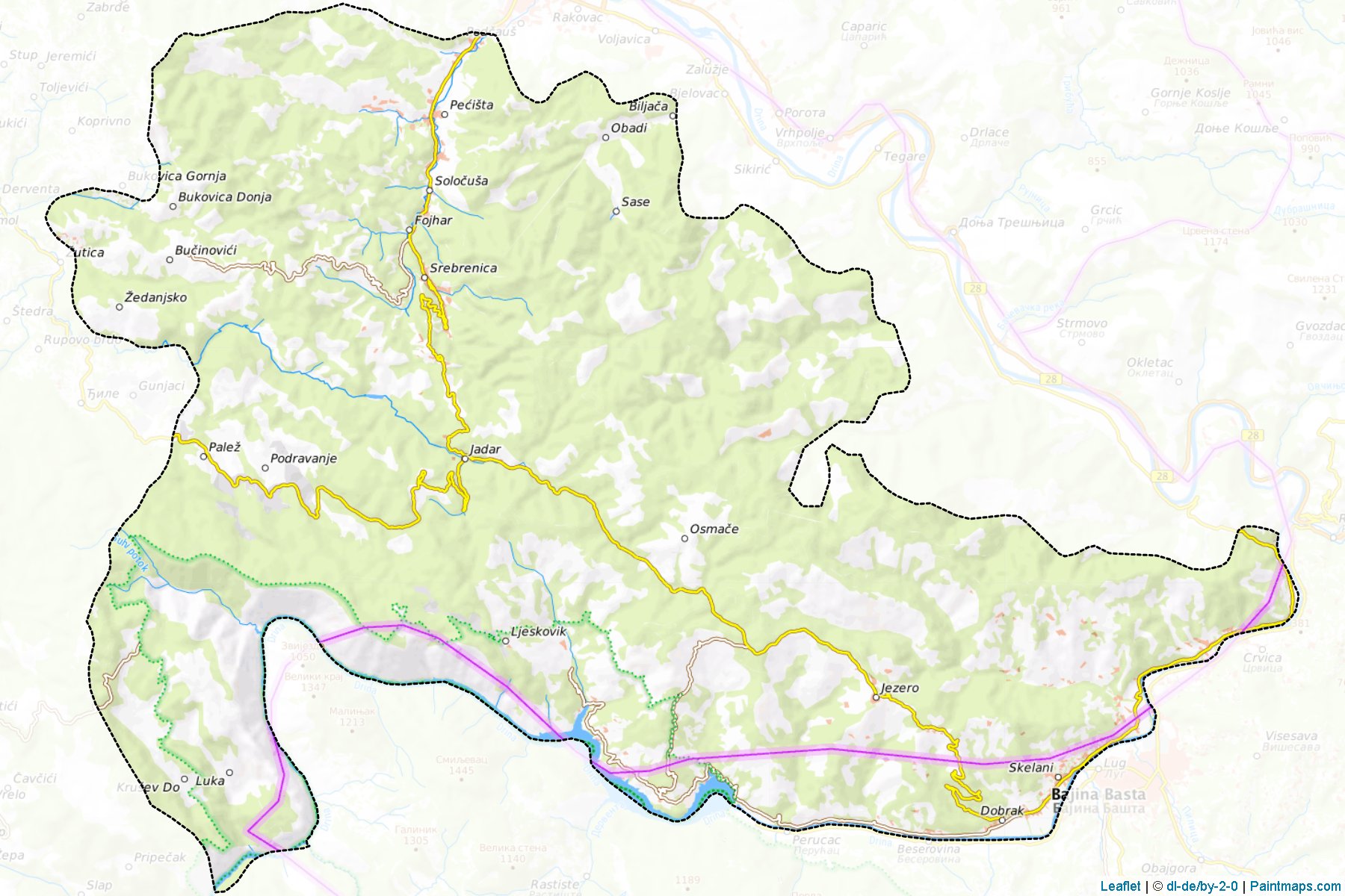 Srebrenitsa (Republic of Srpska) Haritası Örnekleri-1