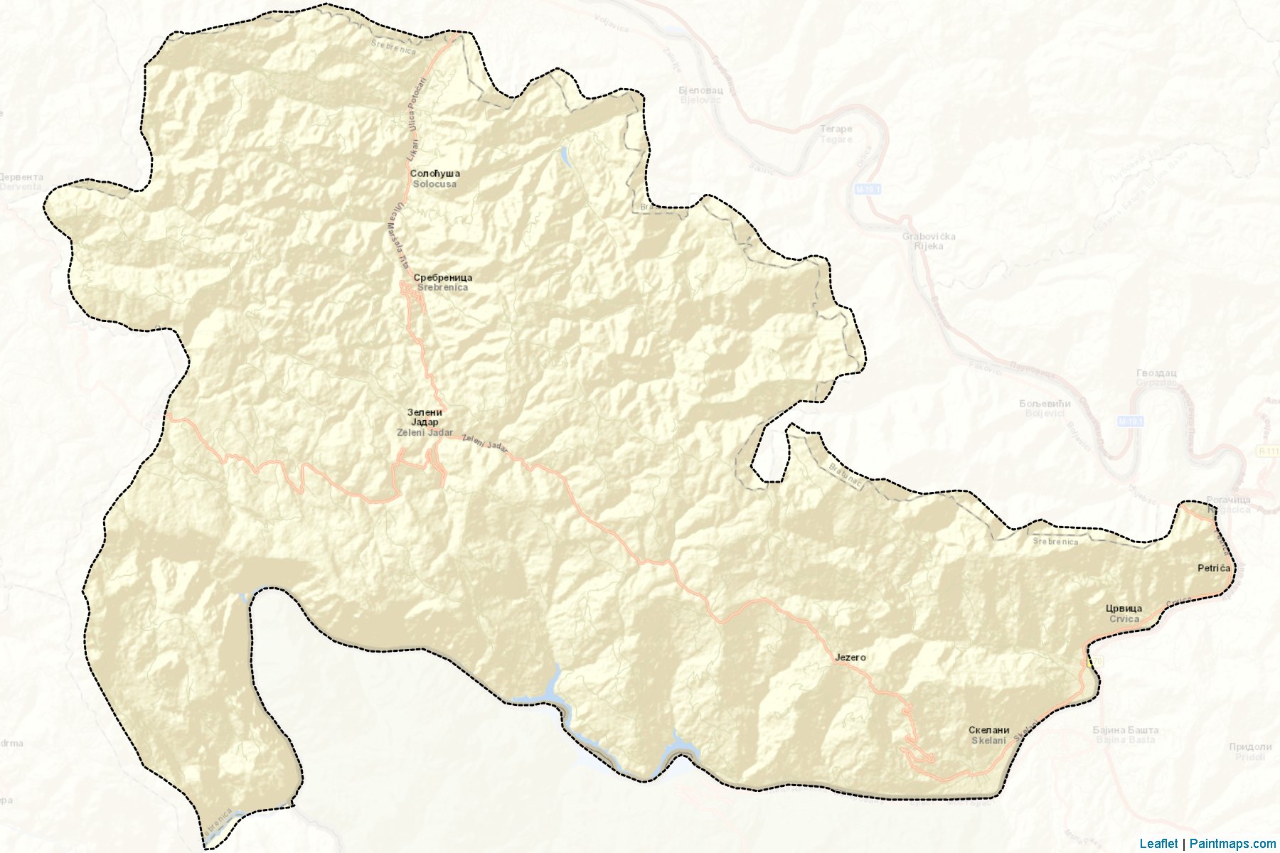 Srebrenitsa (Republic of Srpska) Haritası Örnekleri-2