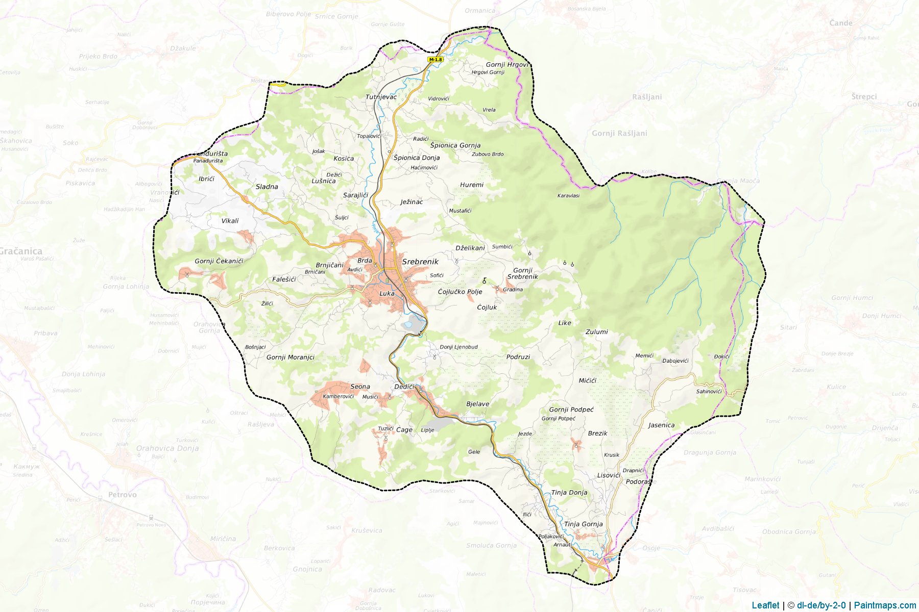 Srebrenik (Tuzla) Map Cropping Samples-1