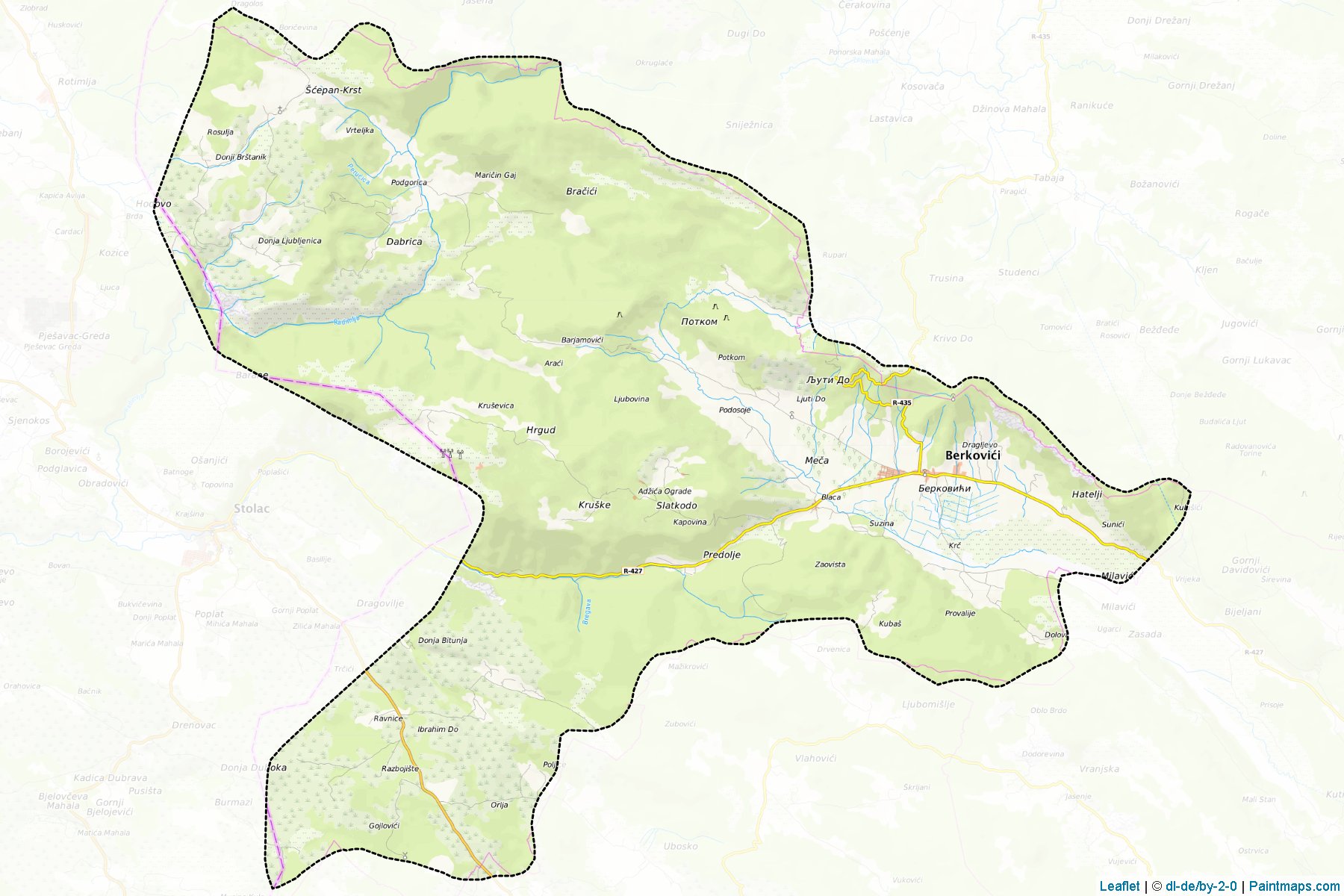 Stolac / Berkovici (Republic of Srpska) Haritası Örnekleri-1