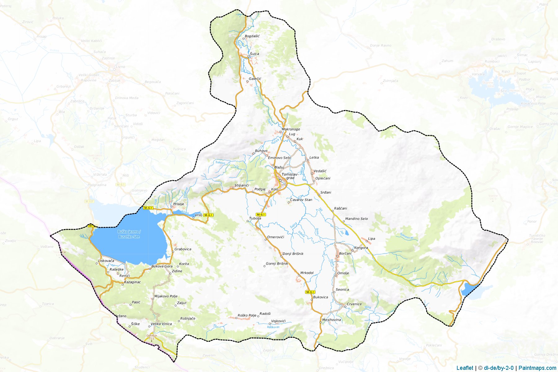 Tomislavgrad (Hersek-Bosna Kantonu) Haritası Örnekleri-1