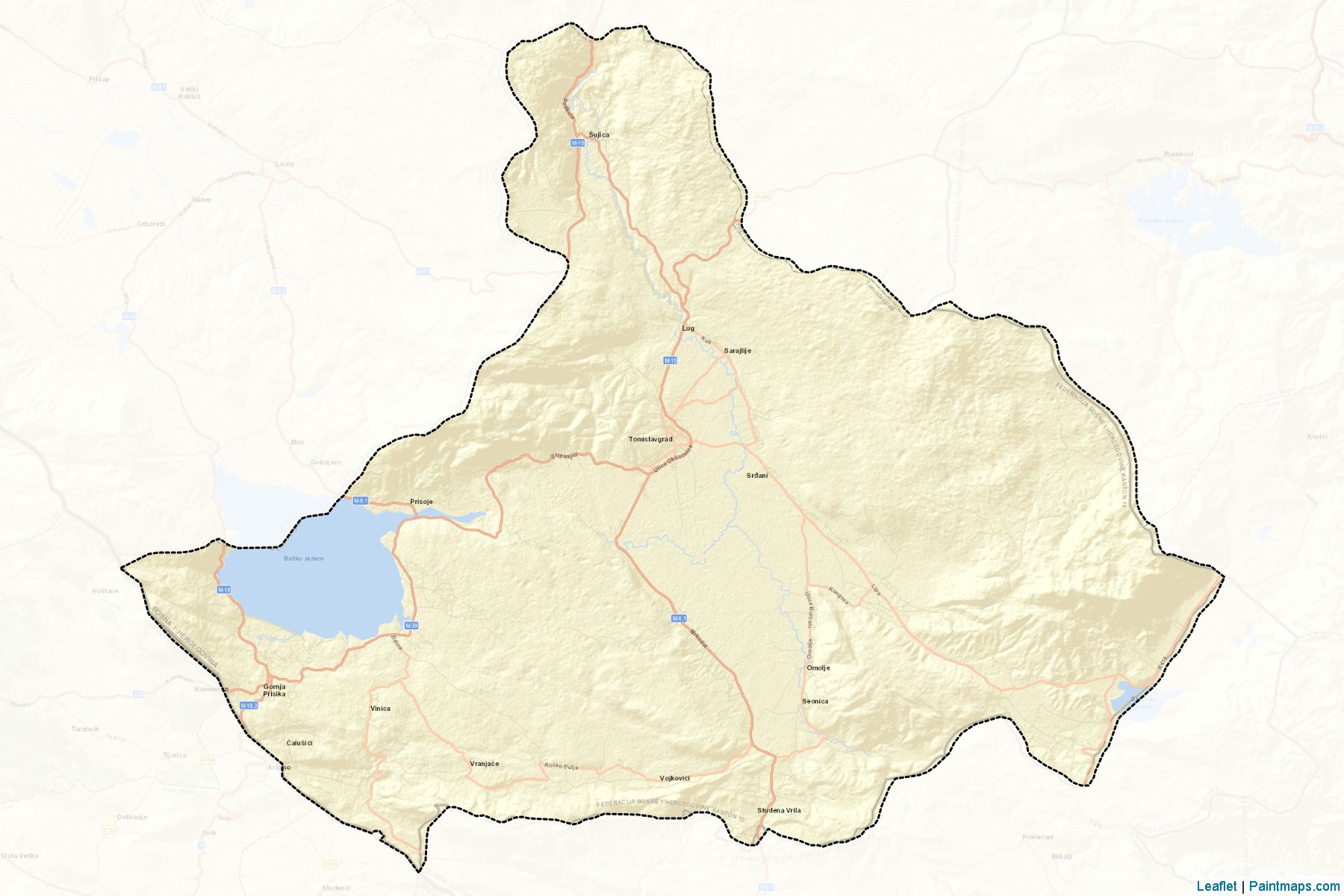 Tomislavgrad (Hersek-Bosna Kantonu) Haritası Örnekleri-2