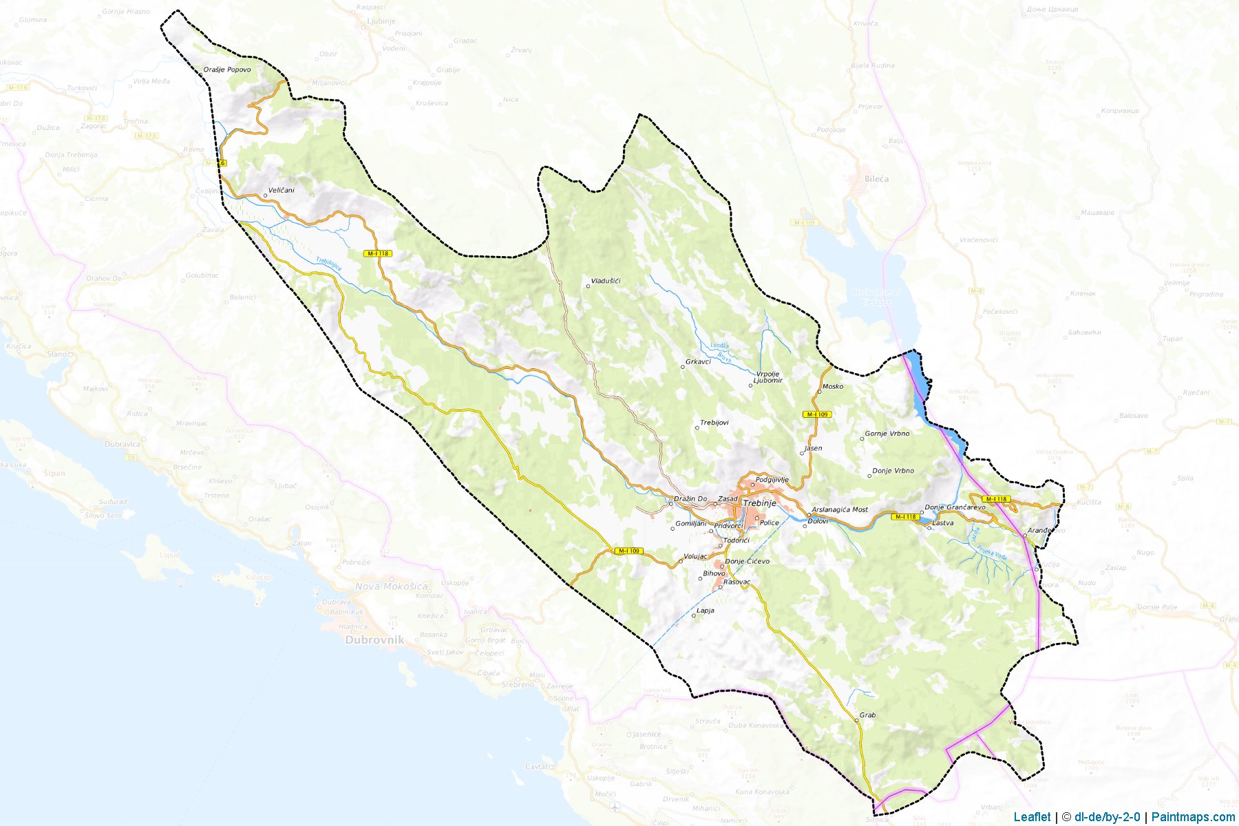 Trebinje (Republic of Srpska) Map Cropping Samples-1