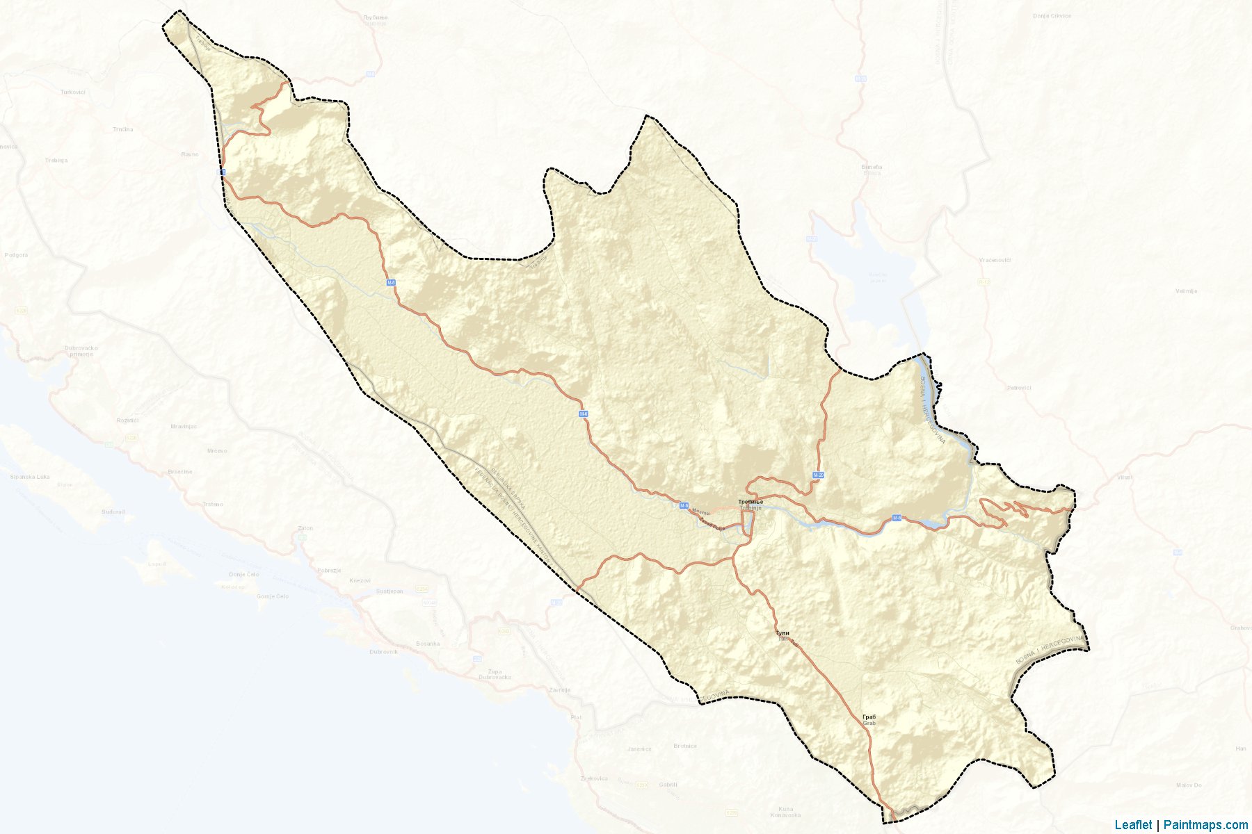 Trebinje (Republic of Srpska) Map Cropping Samples-2