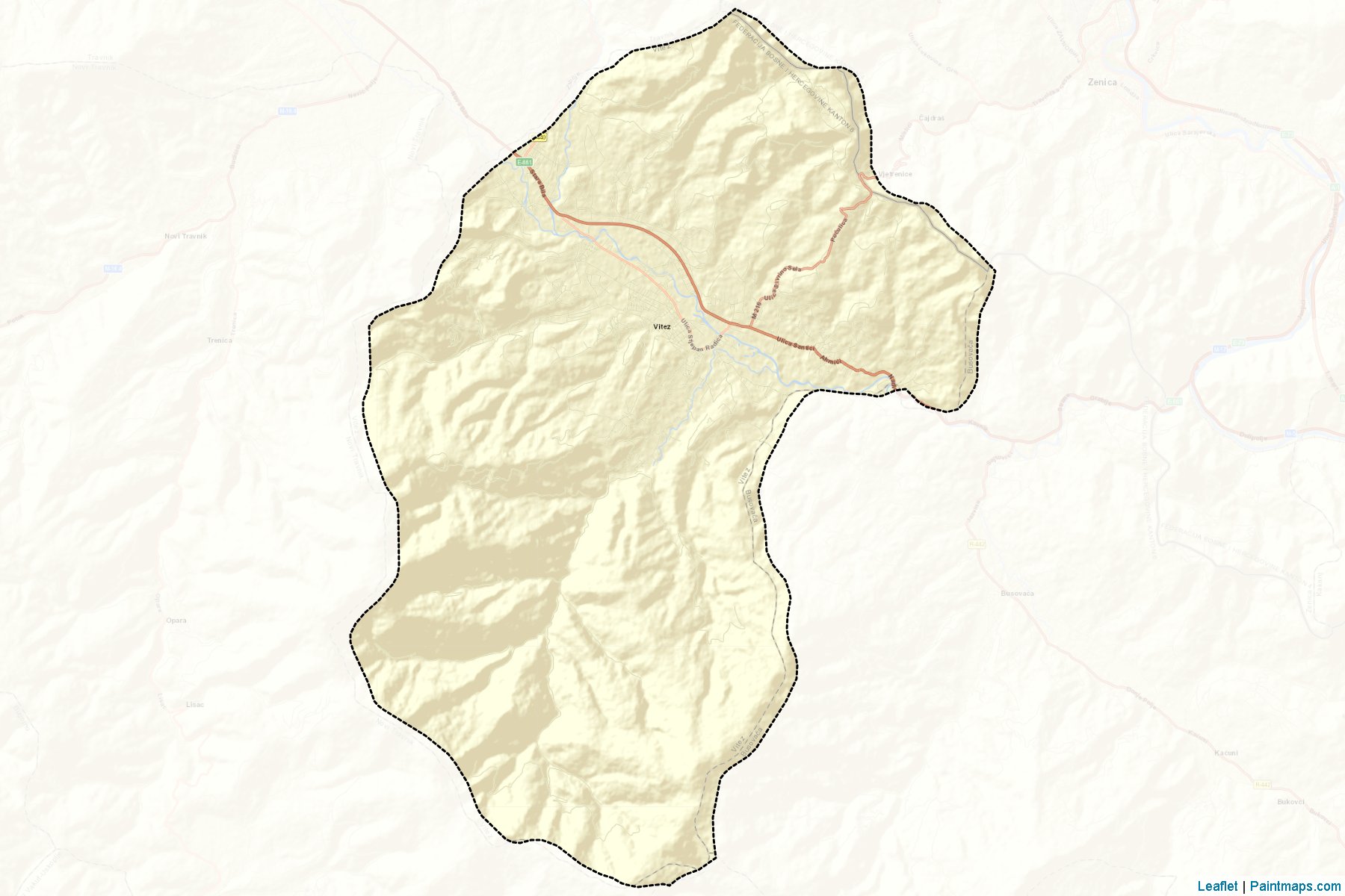 Vitez (Central Bosnia) Map Cropping Samples-2
