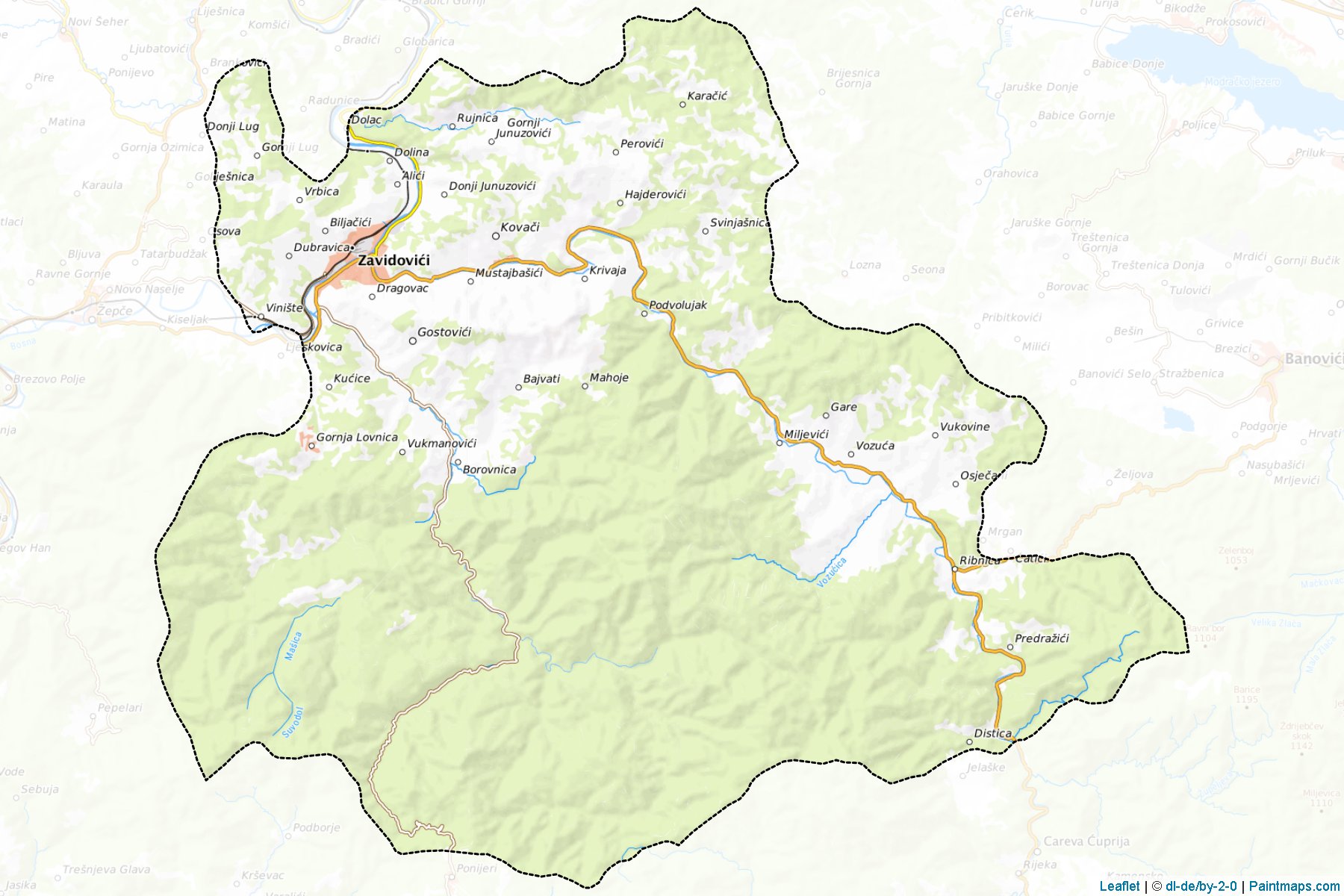 Zavidovici (Zenica-Doboj) Map Cropping Samples-1