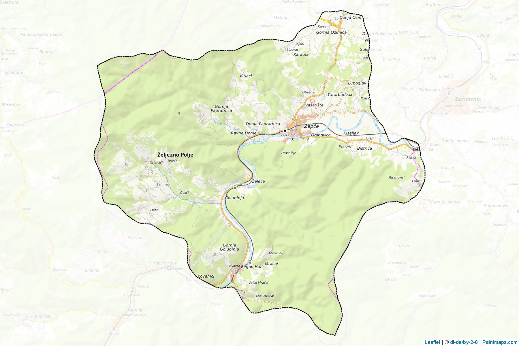 Zepce (Zenica-Doboj) Map Cropping Samples-1