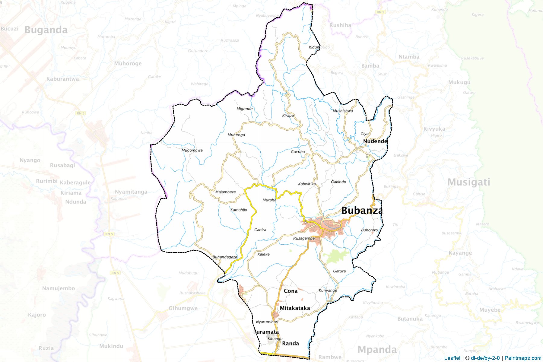 Muestras de recorte de mapas Bubanza (Bubanza)-1