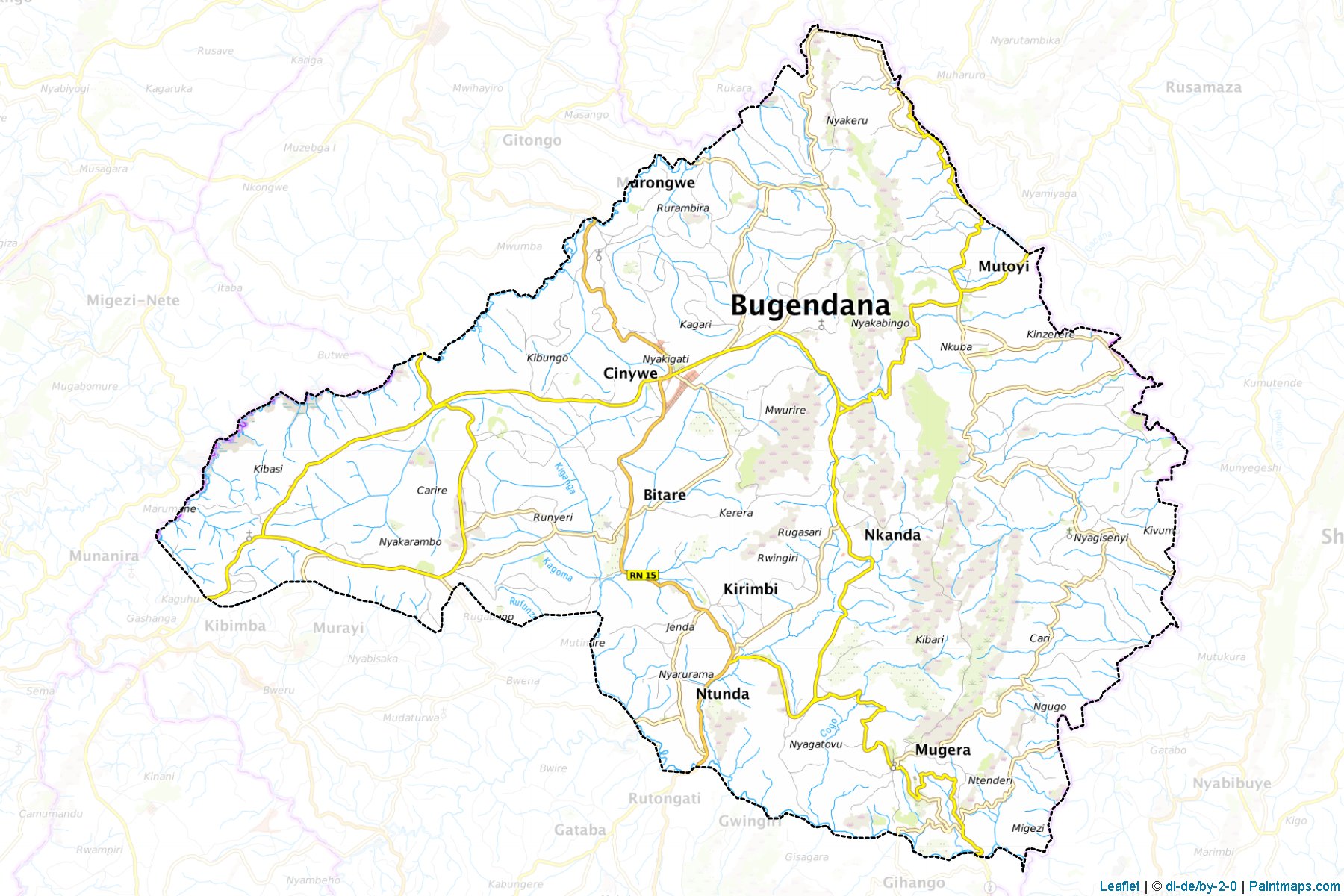 Muestras de recorte de mapas Bugendana (Gitega)-1