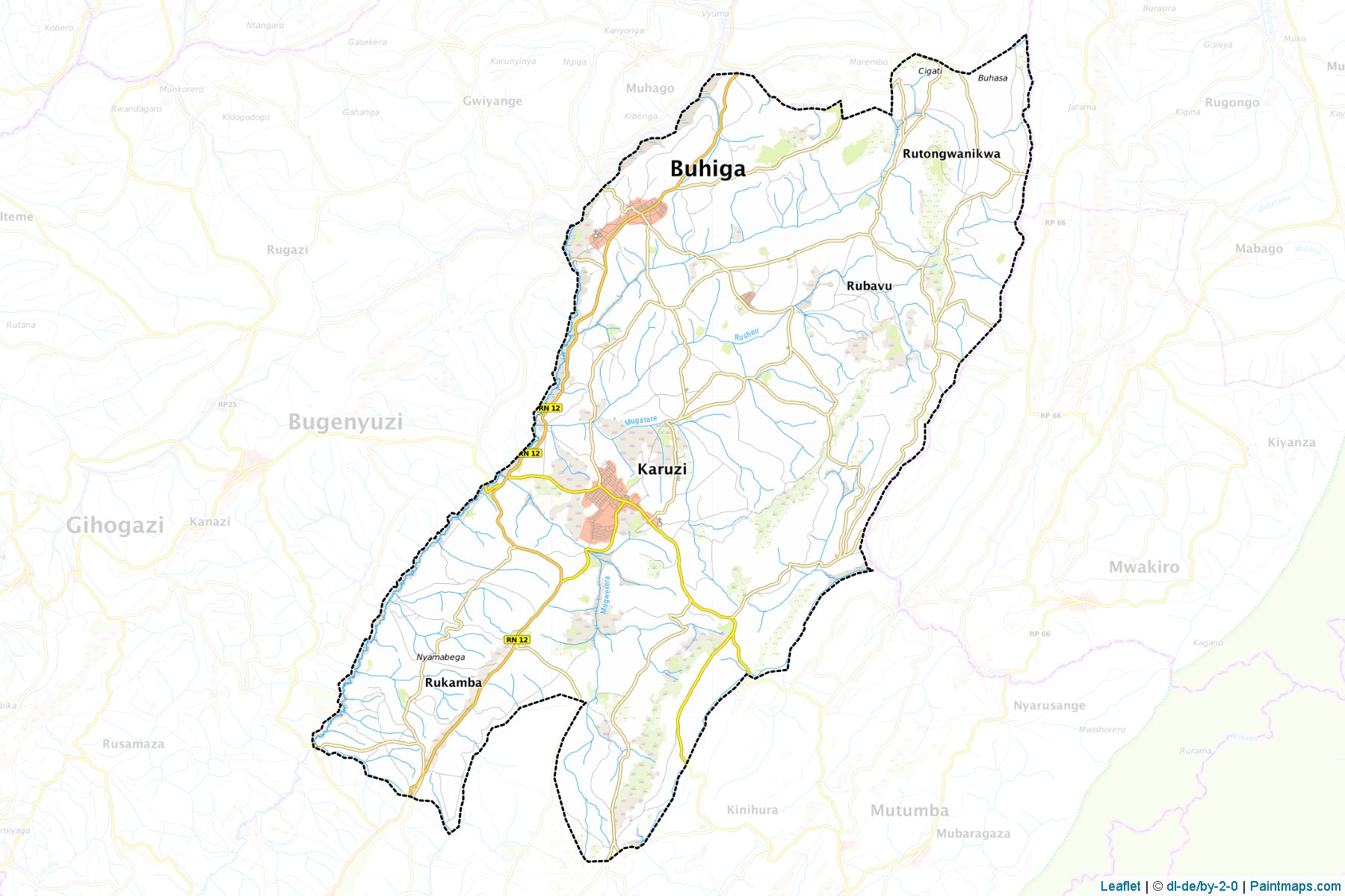 Muestras de recorte de mapas Buhiga (Karuzi)-1