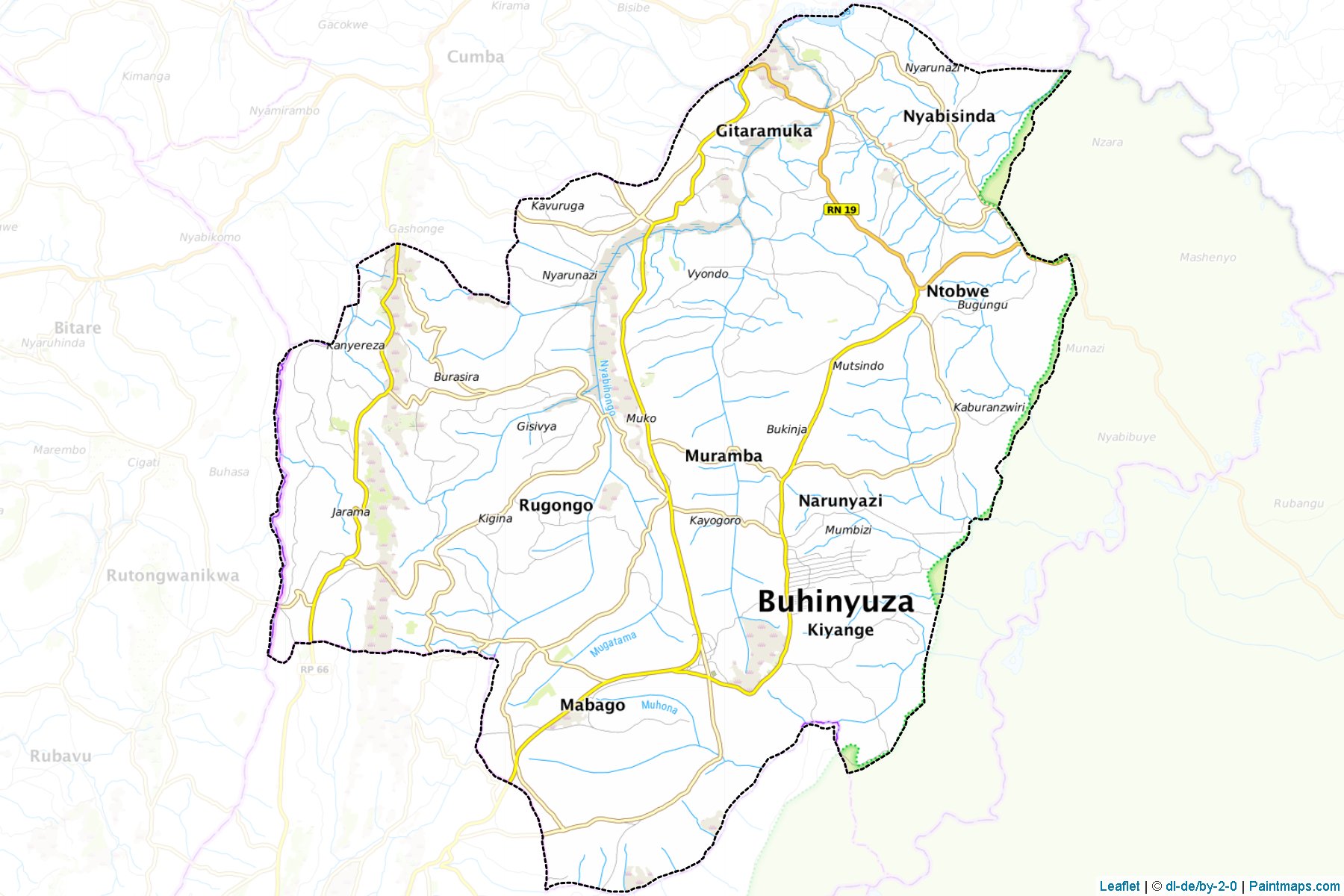 Muestras de recorte de mapas Buhinyuza (Muyinga)-1