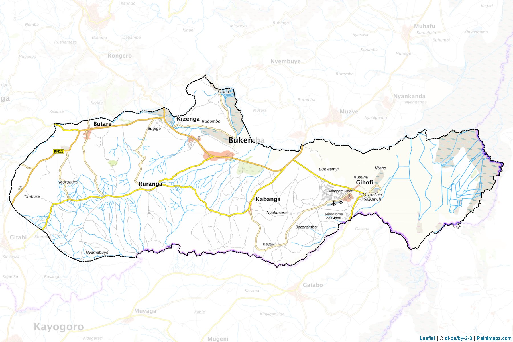Bukemba (Rutana Province) Haritası Örnekleri-1