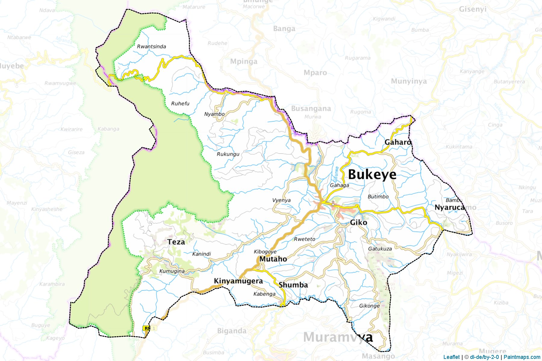 Muestras de recorte de mapas Bukeye (Muramvya)-1