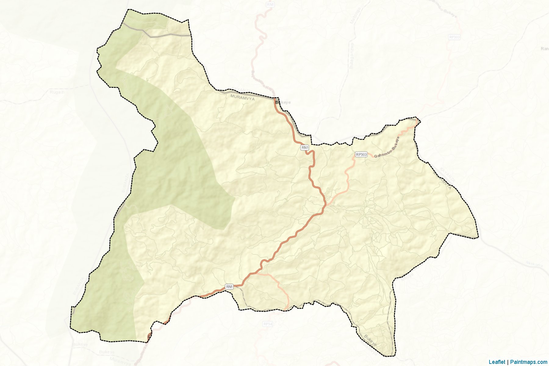 Muestras de recorte de mapas Bukeye (Muramvya)-2