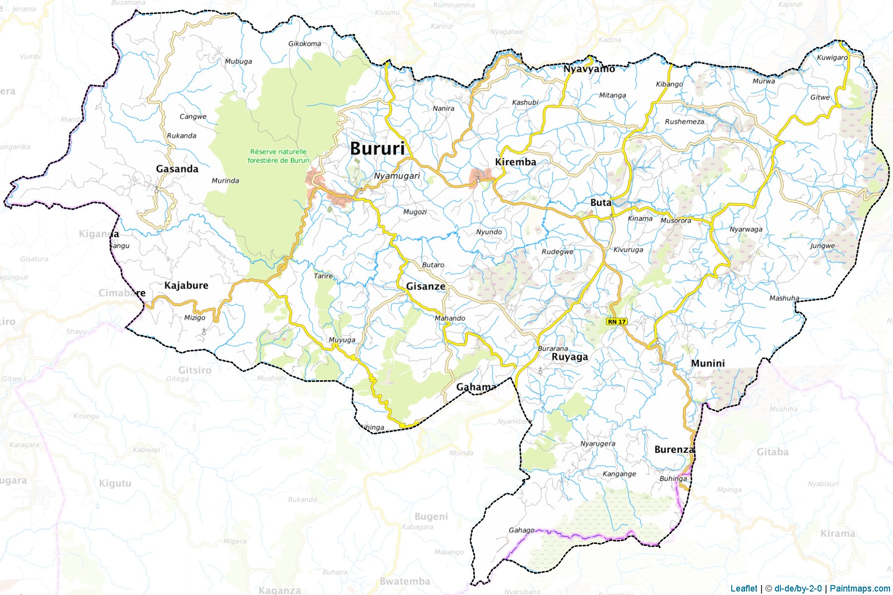 Bururi (Bururi Province) Map Cropping Samples-1