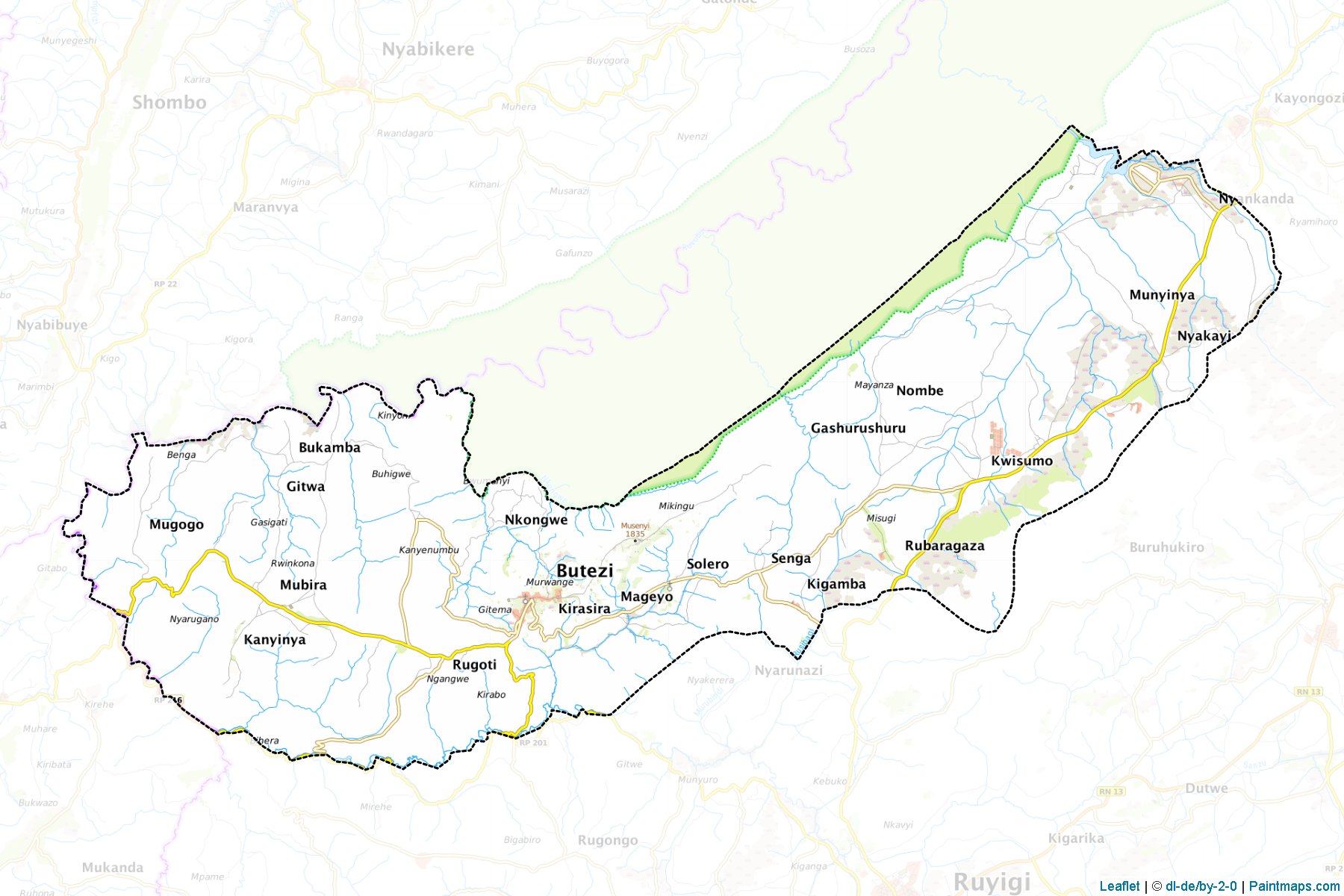 Butezi (Ruyigi Province) Haritası Örnekleri-1