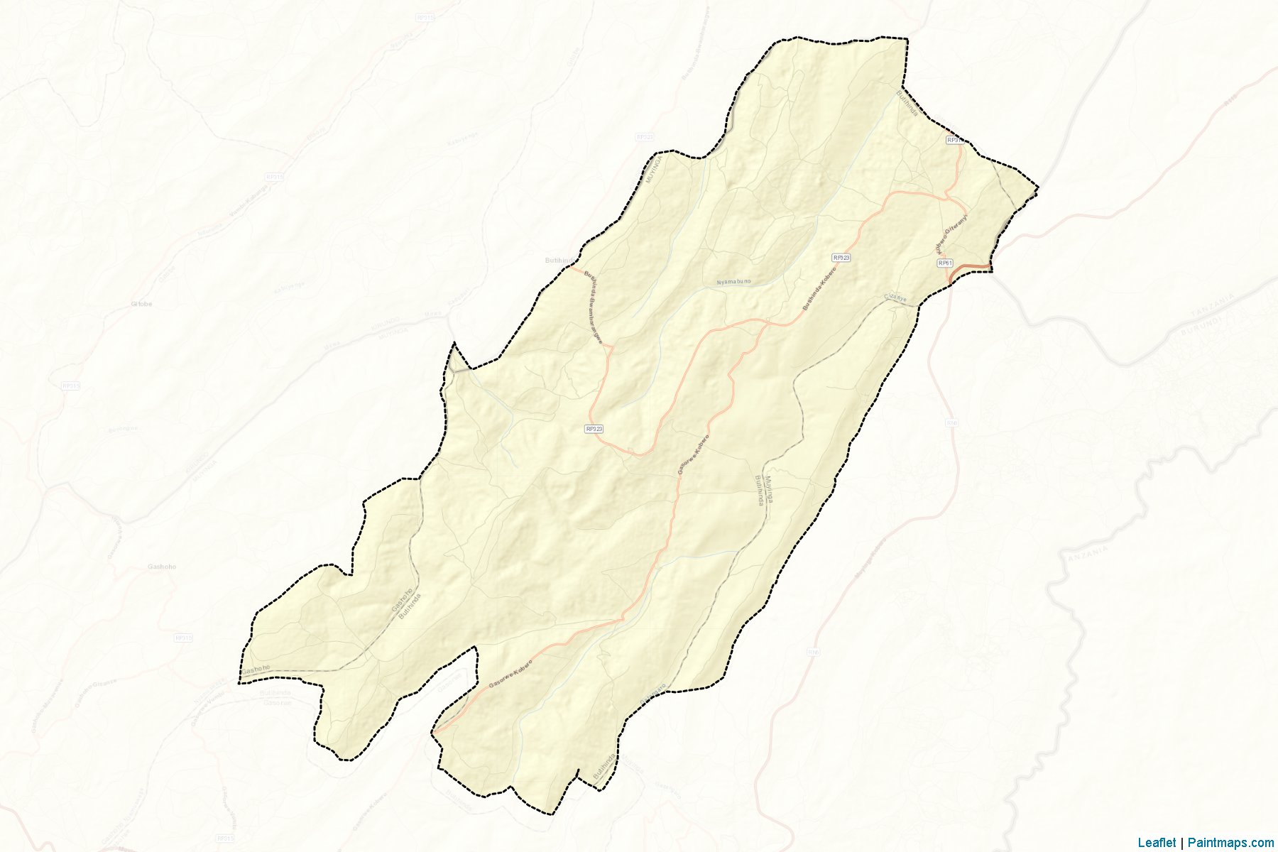 Muestras de recorte de mapas Butihinda (Muyinga)-2