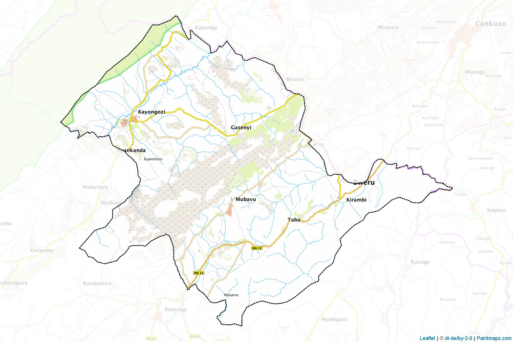 Bweru (Ruyigi Province) Map Cropping Samples-1