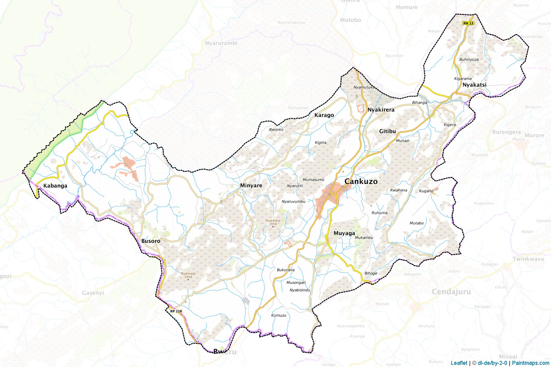 Muestras de recorte de mapas Cankuzo (Cankuzo)-1