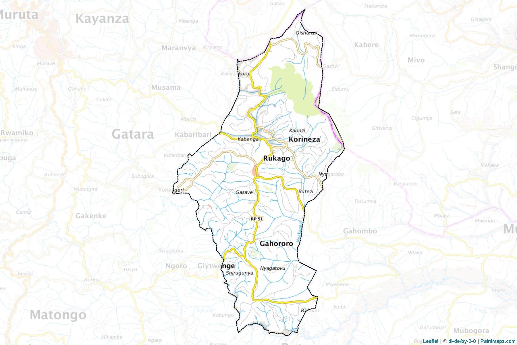 Muestras de recorte de mapas Gahombo (Kayanza)-1