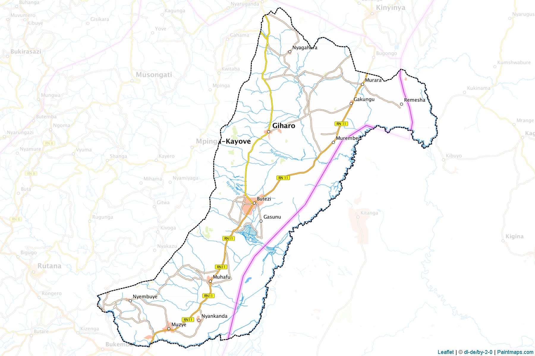 Muestras de recorte de mapas Giharo (Rutana)-1