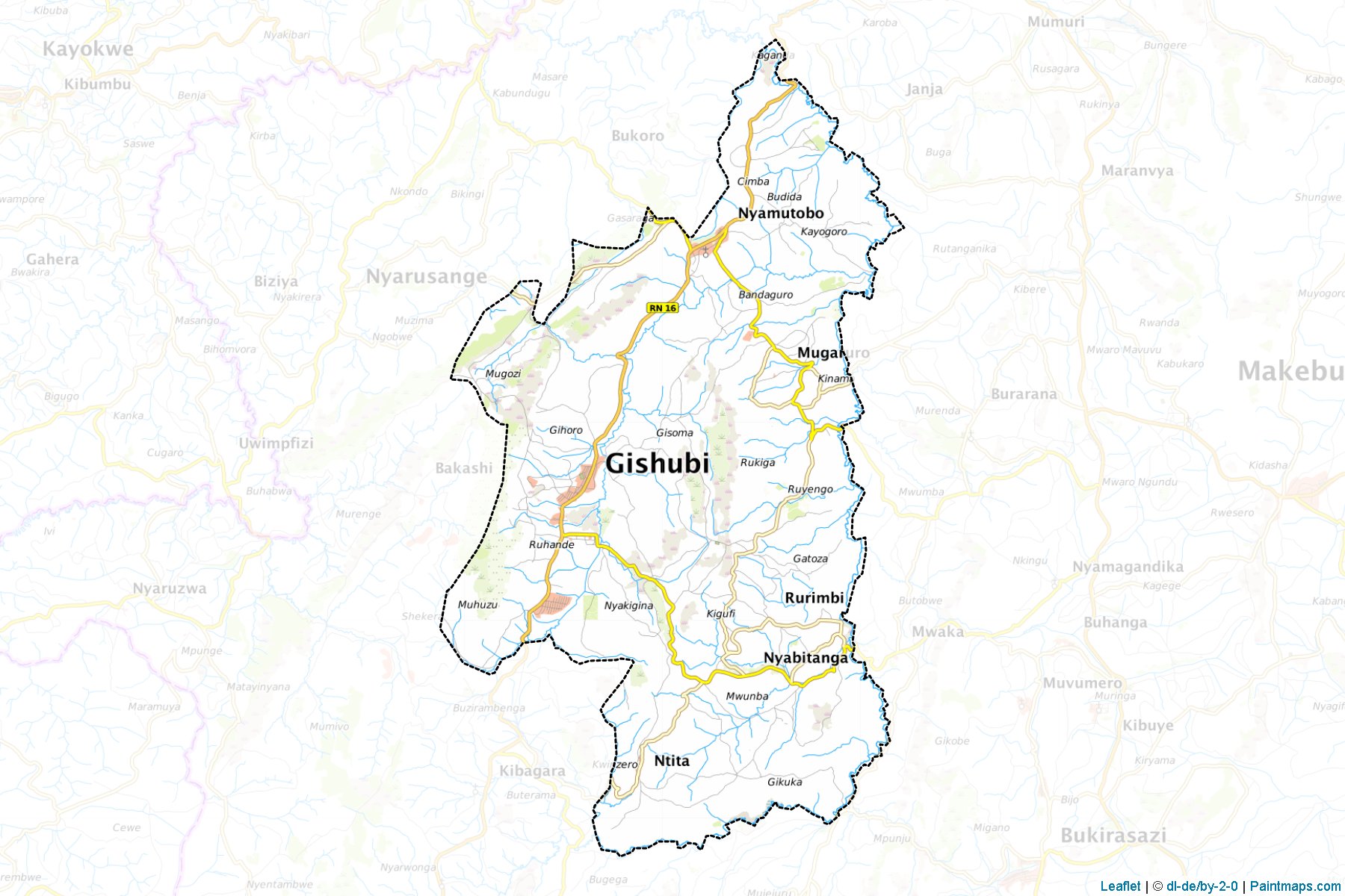 Muestras de recorte de mapas Gishubi (Gitega)-1