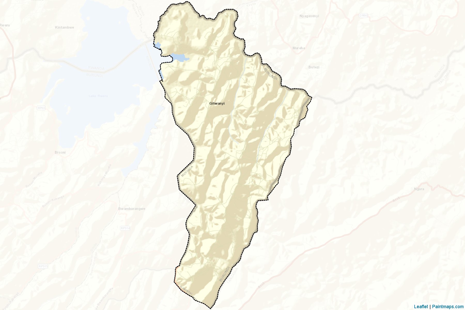 Muestras de recorte de mapas Giteranyi (Muyinga)-2