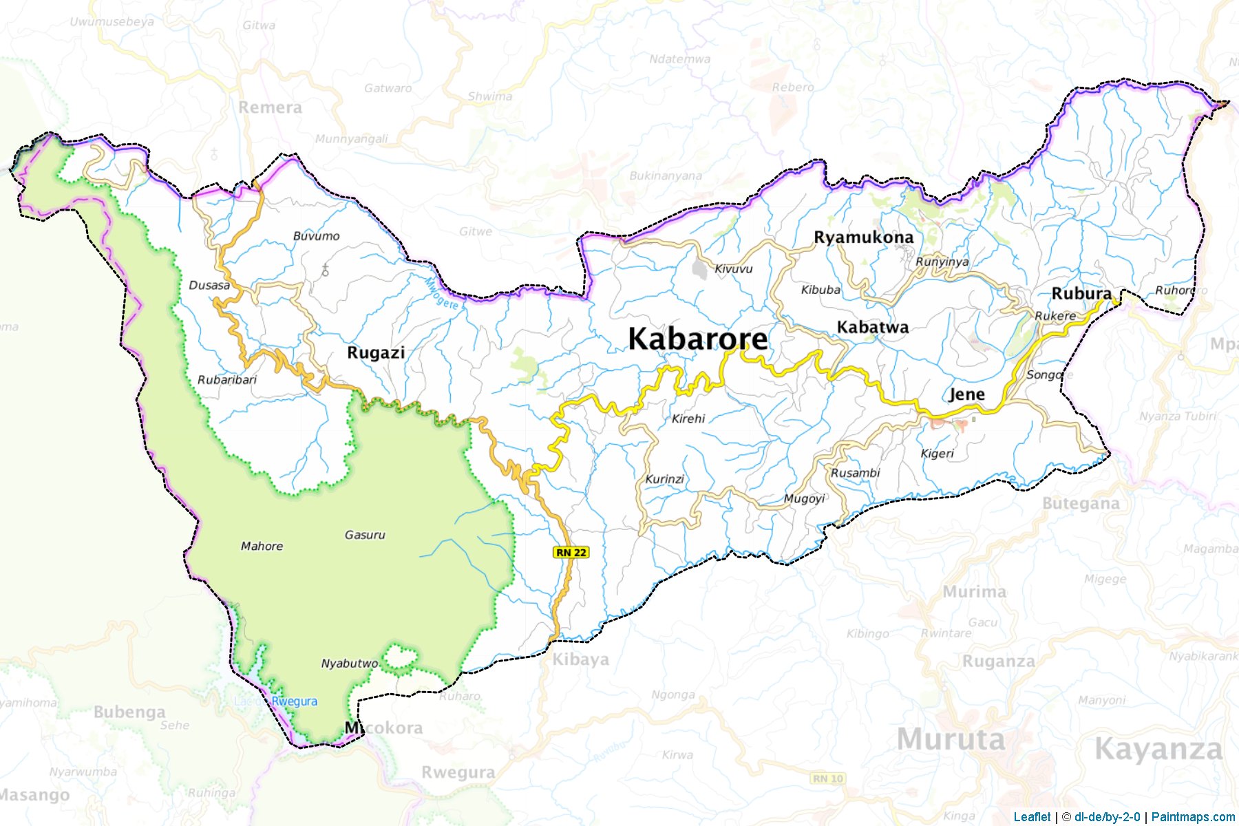 Muestras de recorte de mapas Kabarore (Kayanza)-1