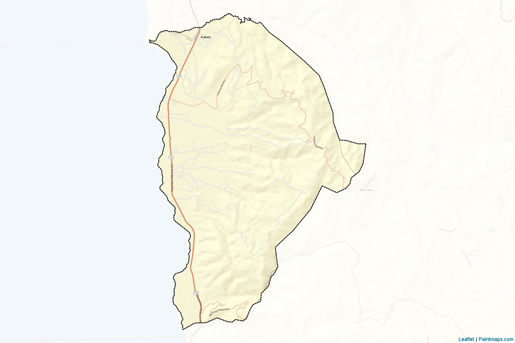 Muestras de recorte de mapas Kabezi (Bujumbura Rural)-2