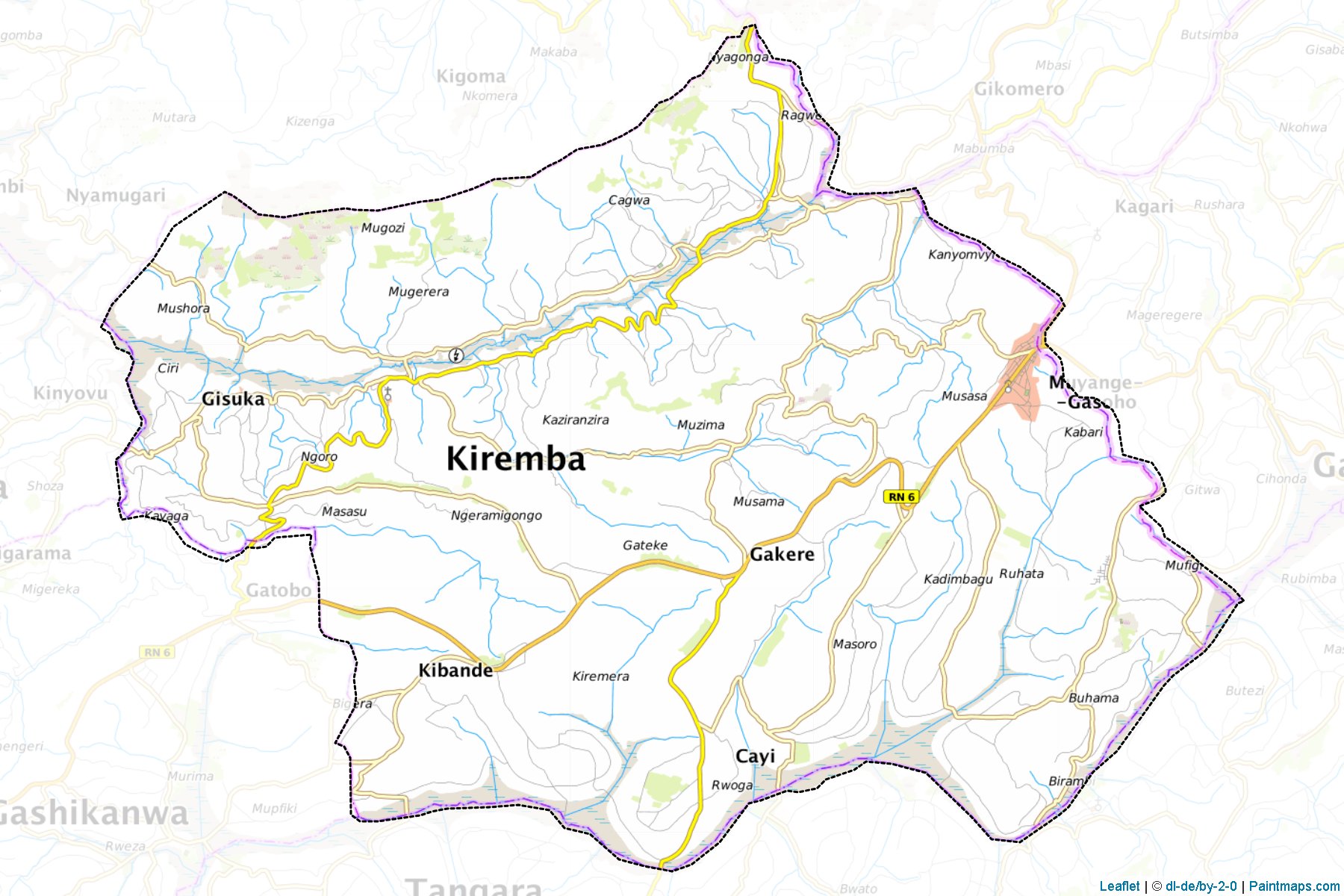 Muestras de recorte de mapas Kiremba (Ngozi)-1