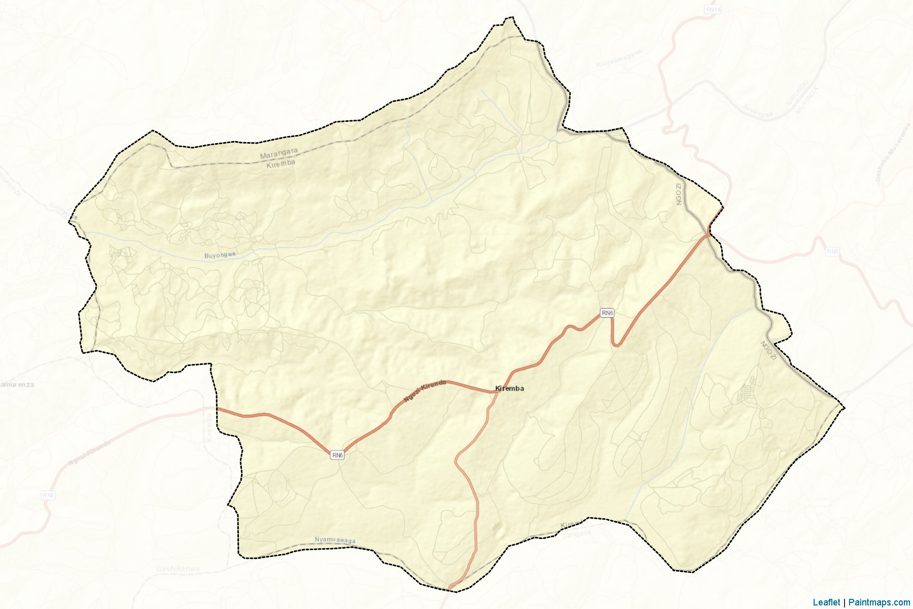 Muestras de recorte de mapas Kiremba (Ngozi)-2