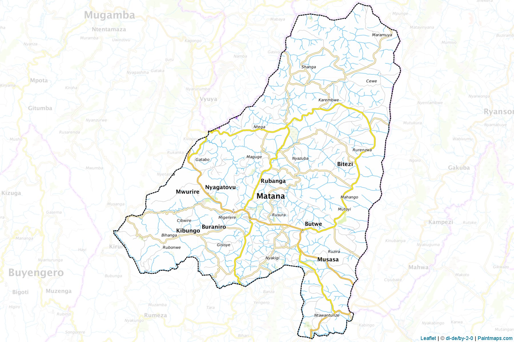 Muestras de recorte de mapas Matana (Bururi)-1