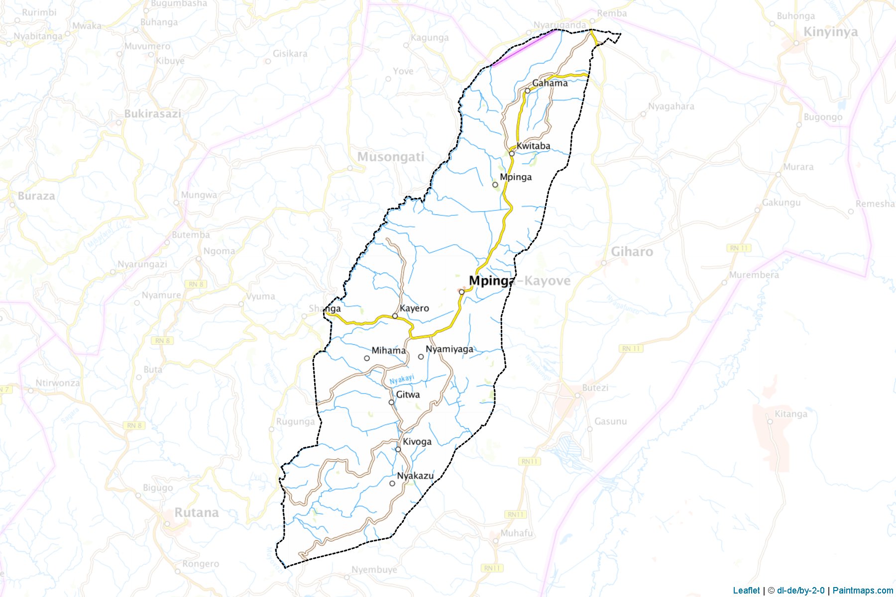 Mpinga-Kayove (Rutana Province) Haritası Örnekleri-1