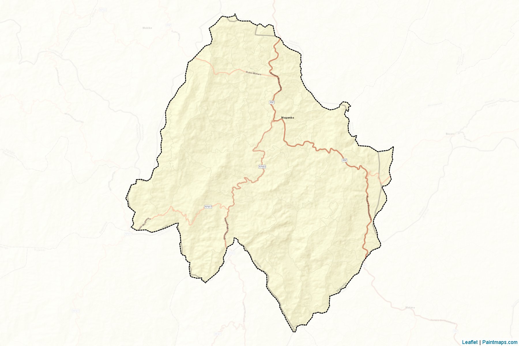 Muestras de recorte de mapas Mugamba (Bururi)-2